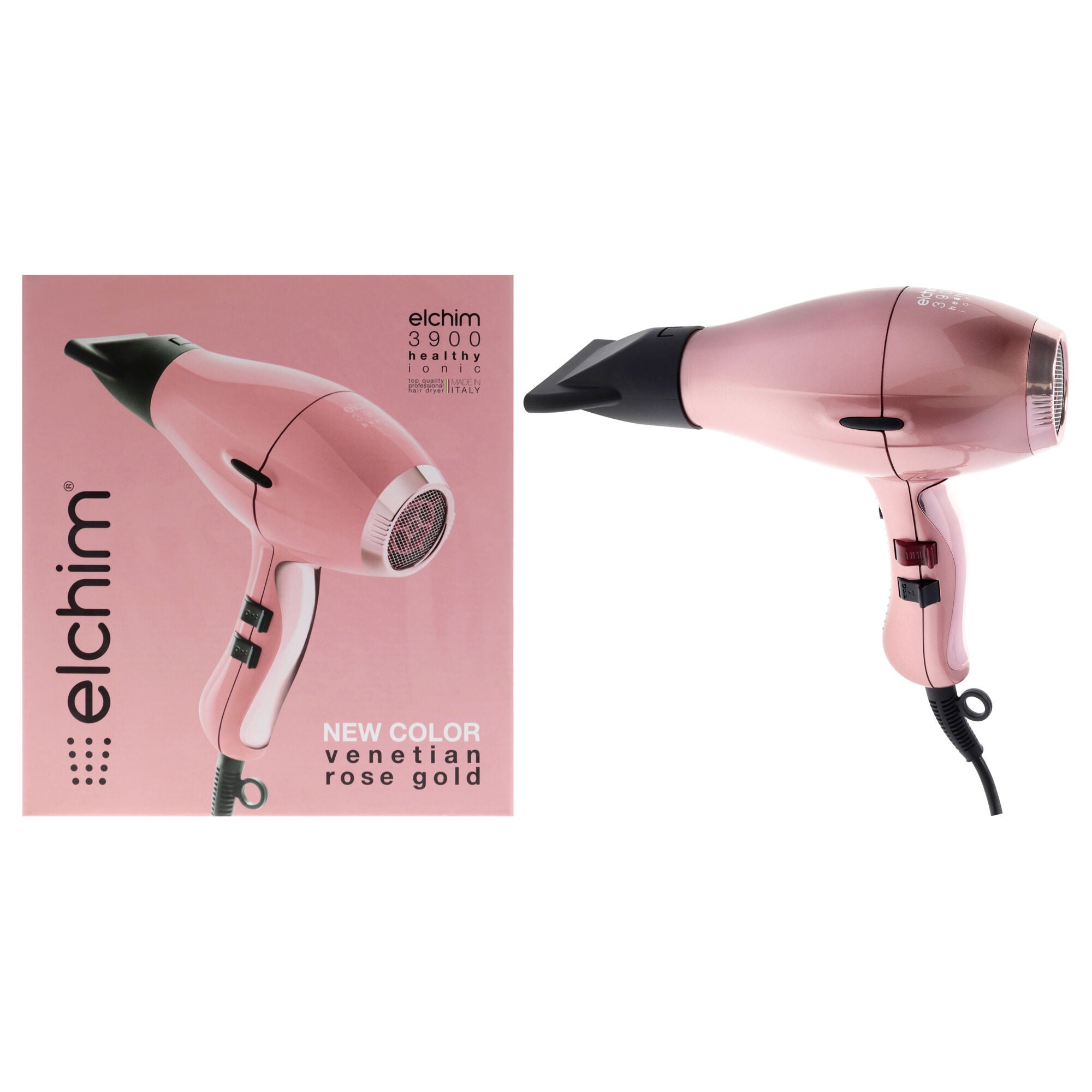 3900 Healthy Ionic Hair Dryer - Venetian Rose Gold by Elchim for Unisex - 1 Pc Hair Dryer, See Description, hi-res image number 0