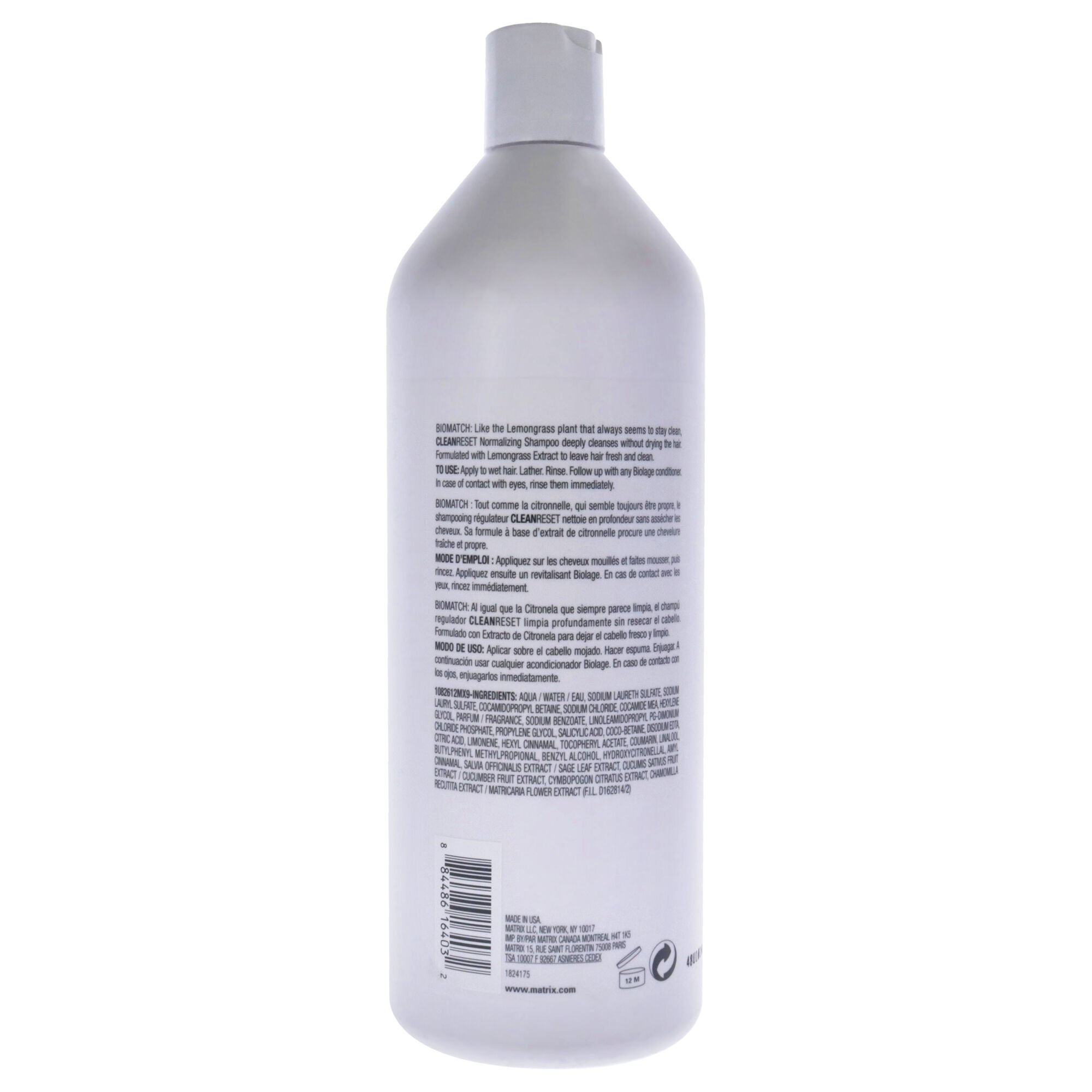 Biolage Normalizing Cleanreset Shampoo by Matrix for Unisex - 33.8 oz Shampoo, See Description, alternate image number 1