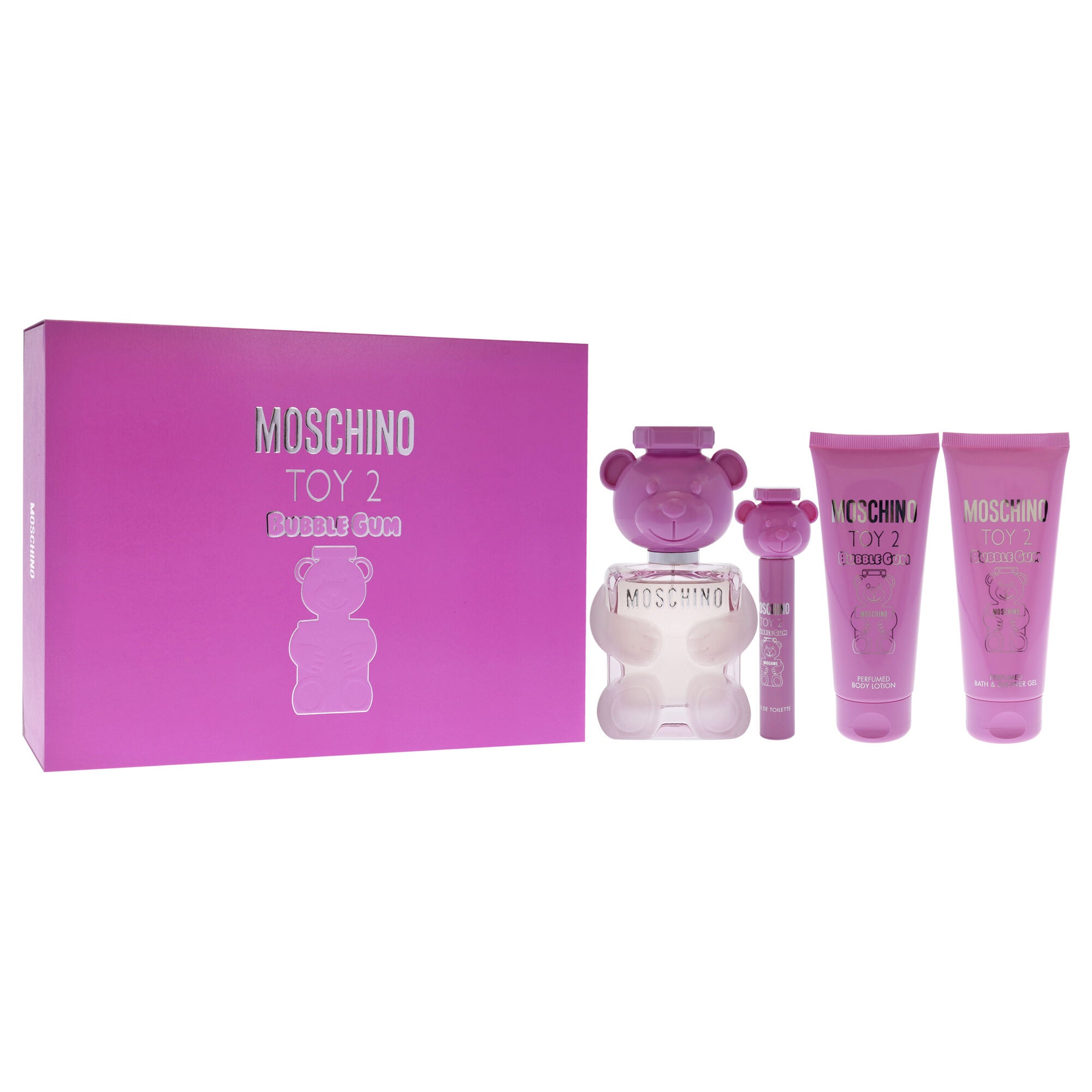Moschino Toy 2 Bubble Gum by Moschino for Women - 4 Pc Gift Set 3.4oz EDT Spray, 0.3oz EDT Spray, 3.4oz Body Lotion, 3.4oz Bath and Shower Gel, , alternate image number 7
