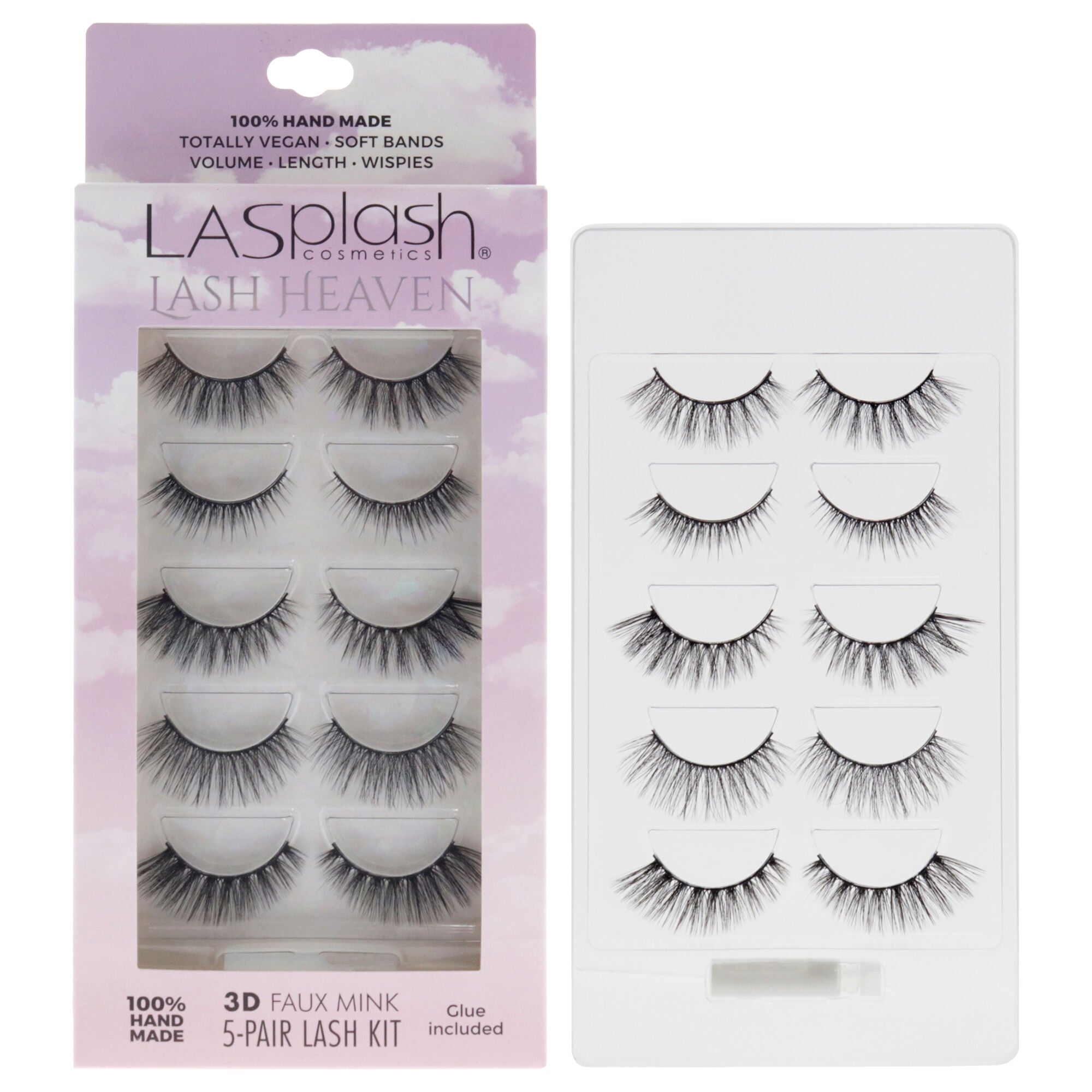 Lash Heaven Kit by LASplash for Women - 5 Pair Eyelashes, See Description, hi-res image number 0