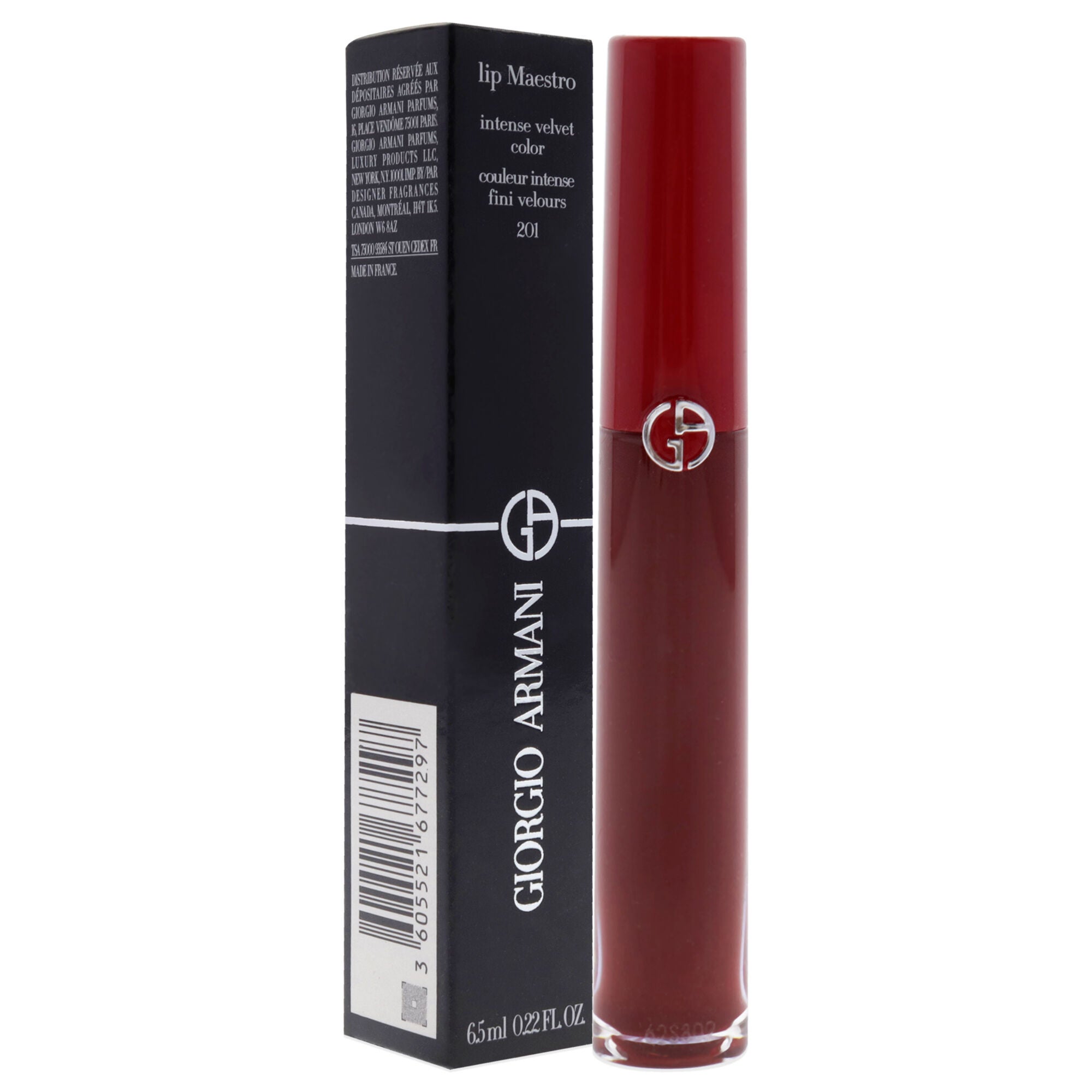 Lip Maestro Intense Velvet Color - 201 Dark Velvet by Giorgio Armani for Women - 0.22 oz Lipstick, See Description, alternate image number 1