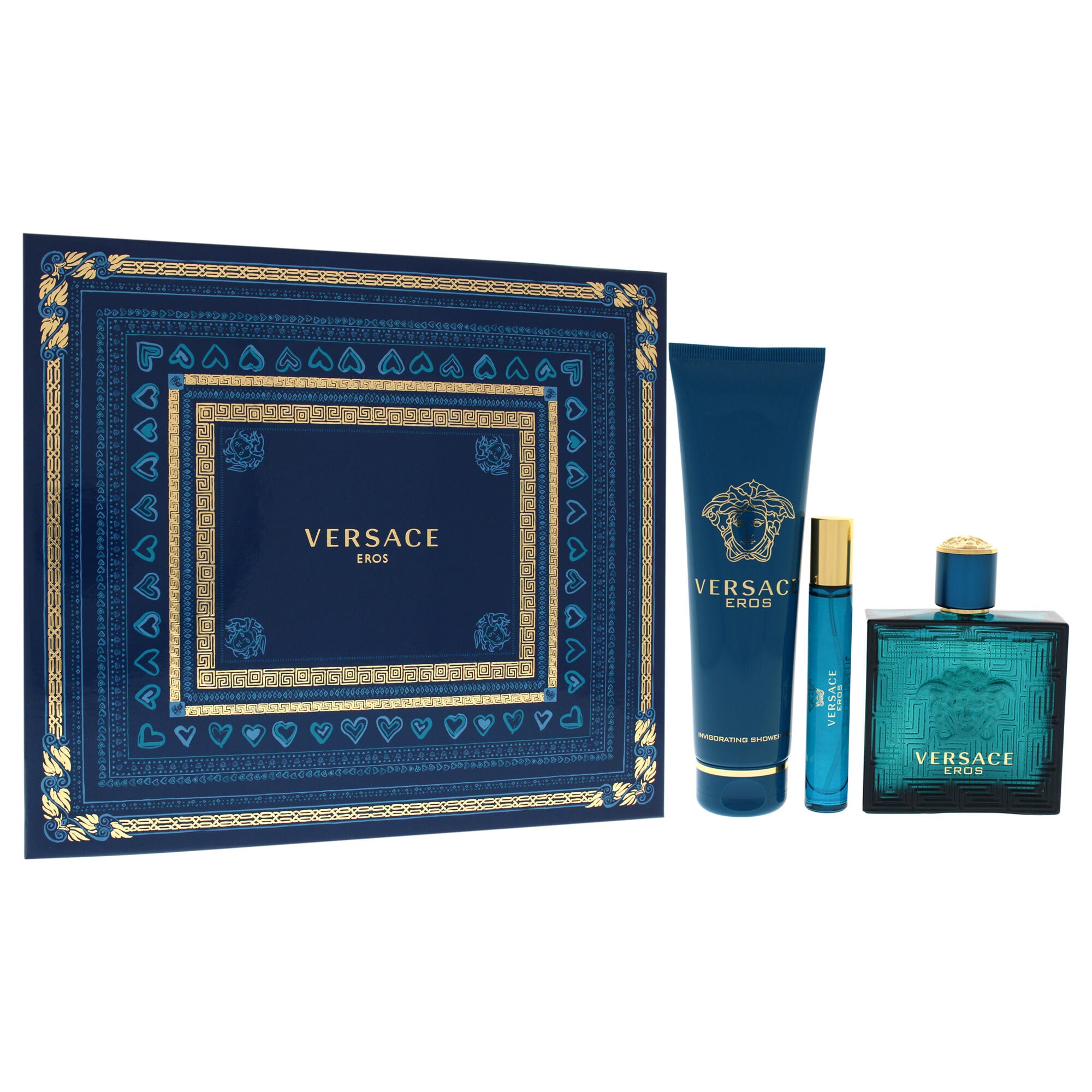 Versace Eros by Versace for Men - 3 Pc Gift Set 3.4oz EDT Spray, 0.3oz EDT Spray, 5.0oz Invigorating Shower Gel, , alternate image number 5