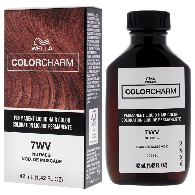 Color Charm Permanent Liquid Hair Color - 7WV Nutmeg by Wella for Unisex - 1.42 oz Hair Color, See Description, alternate image number null