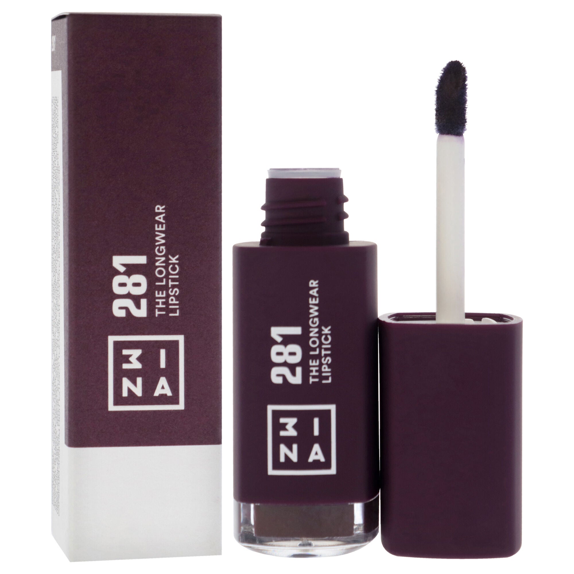 The Longwear Lipstick - 281 Aubergine by 3INA for Women - 0.20 oz Lipstick, See Description, alternate image number 1