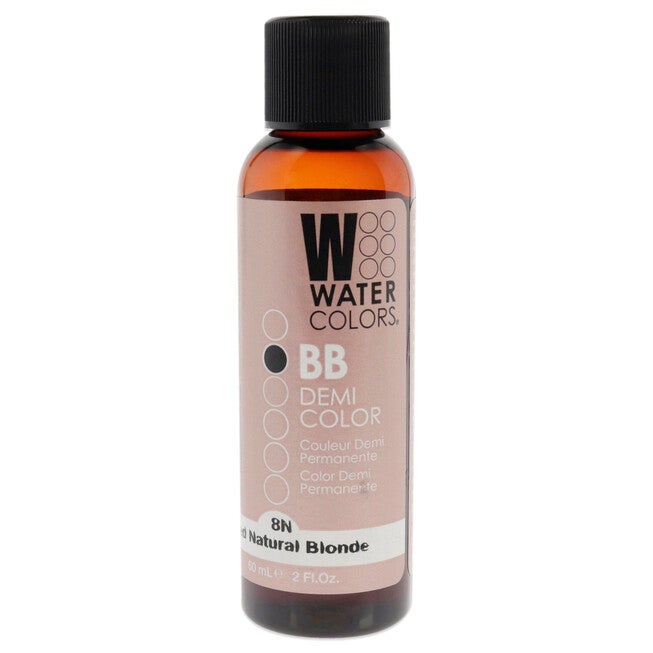 Watercolors BB Demi-Permanent Hair Color - 8N Medium Natural Blonde by Tressa for Unisex - 2 oz Hair Color, NA, hi-res image number null