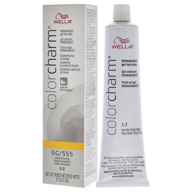 Color Charm Permanent Hair Color Gel - 6G 555 Haze Blonde by Wella for Unisex - 2 oz Hair Color, NA, alternate image number null