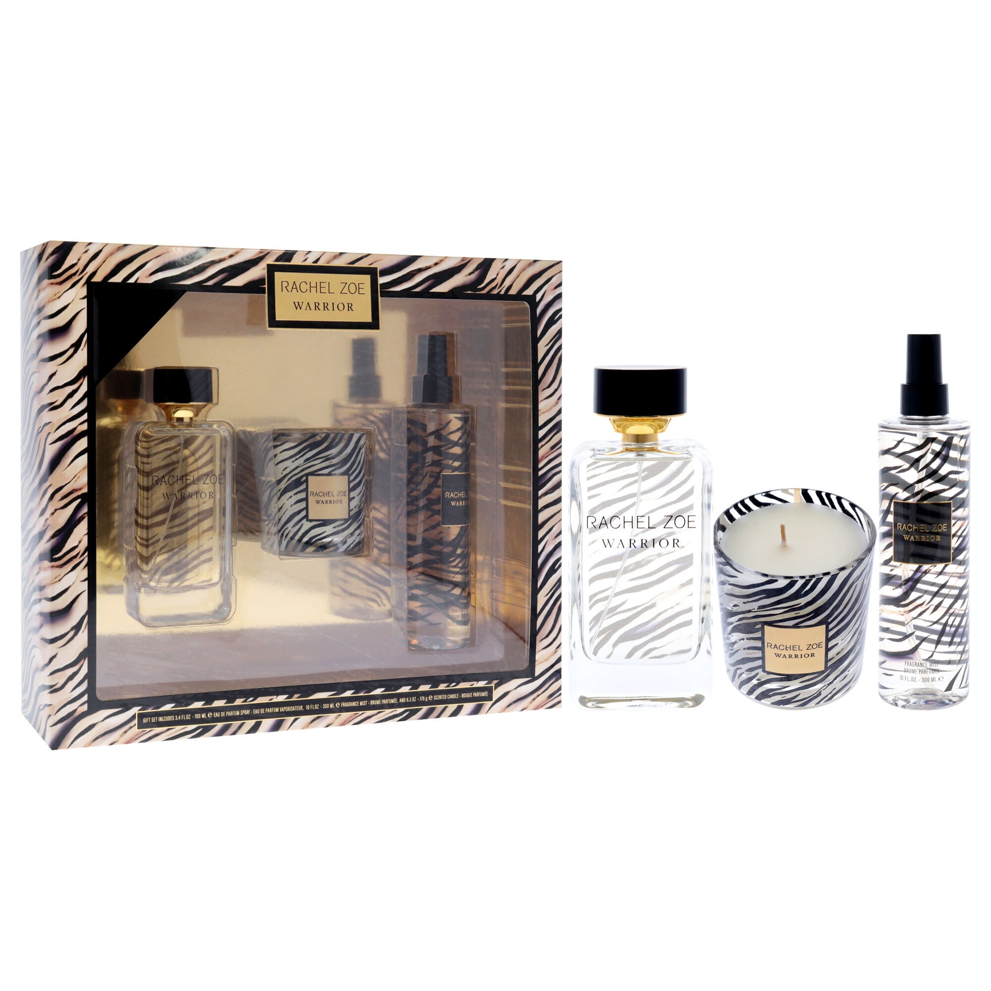 Warrior by Rachel Zoe for Women - 3 Pc 3.4oz EDP Spray, 10oz Fragrance Mist, 6.3oz Candle, See Description, alternate image number 1