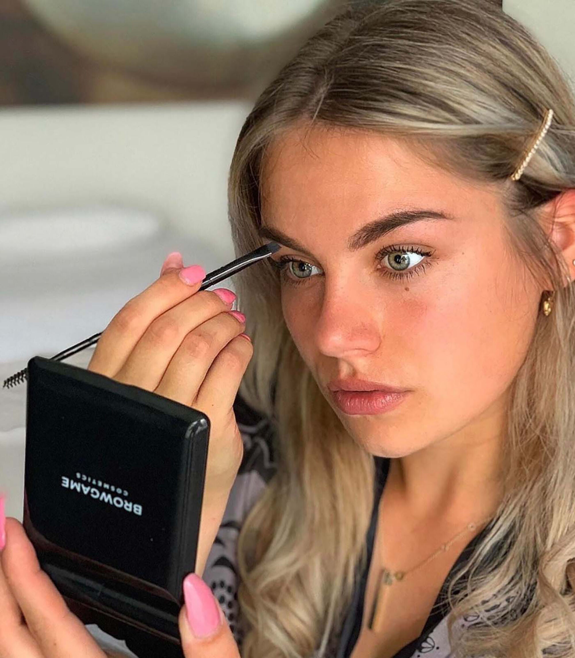 Lighted Compact Mirror by Browgame for Women - 1 Pc Mirror, See Description, alternate image number 1