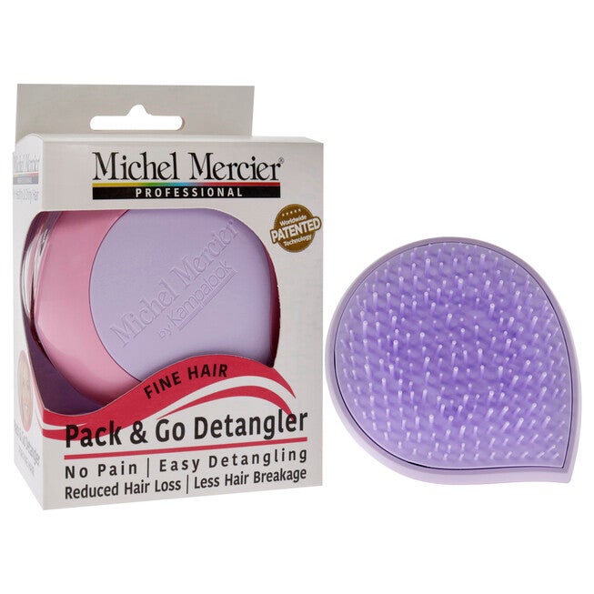 Pack and Go Detangler Fine Hair - Purple-Pink by Michel Mercier for Unisex - 1 Pc Hair Brush, , alternate image number null
