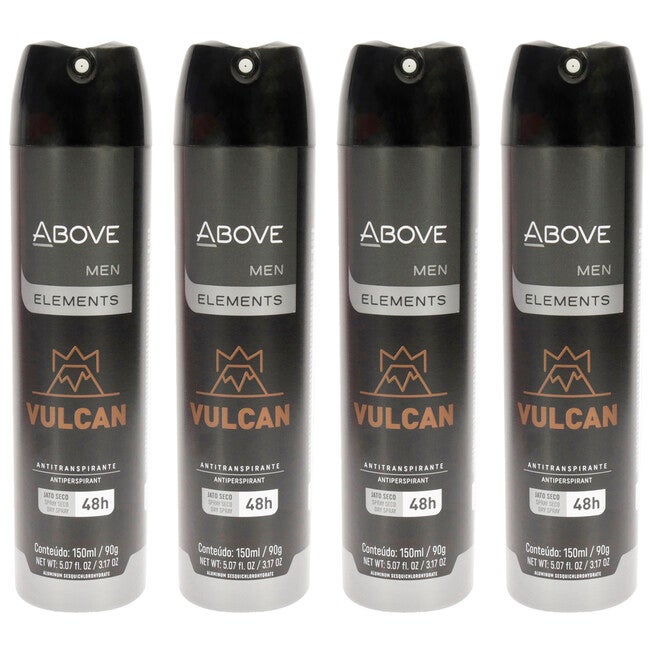 48 Hours Element Antiperspirant Deodorant - Vulcan by Above for Men - 3.17 oz Deodorant Spray - Pack of 4, See Description, hi-res image number 0
