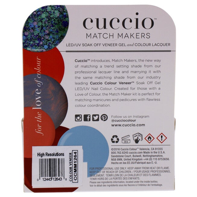 Match Makers Set - High Resolutions by Cuccio Colour for Women - 2 Pc 0.44oz Veneer Soak Of Gel Nail Polish, 0.43oz Colour Nail Polish, NA, alternate image number null