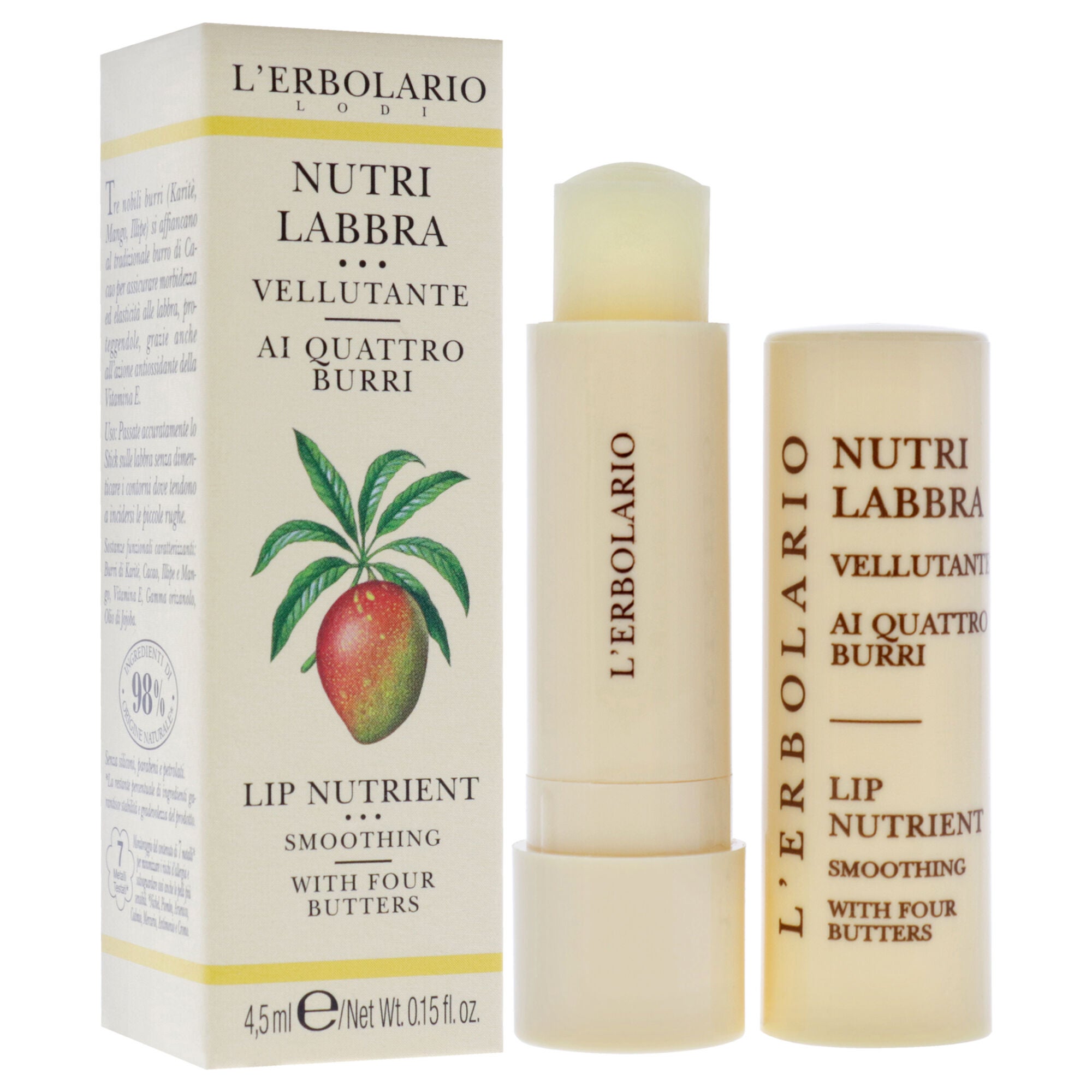 Lip Nutrient - Four Butters by LErbolario for Unisex - 0.15 oz Lip Balm, See Description, alternate image number 2