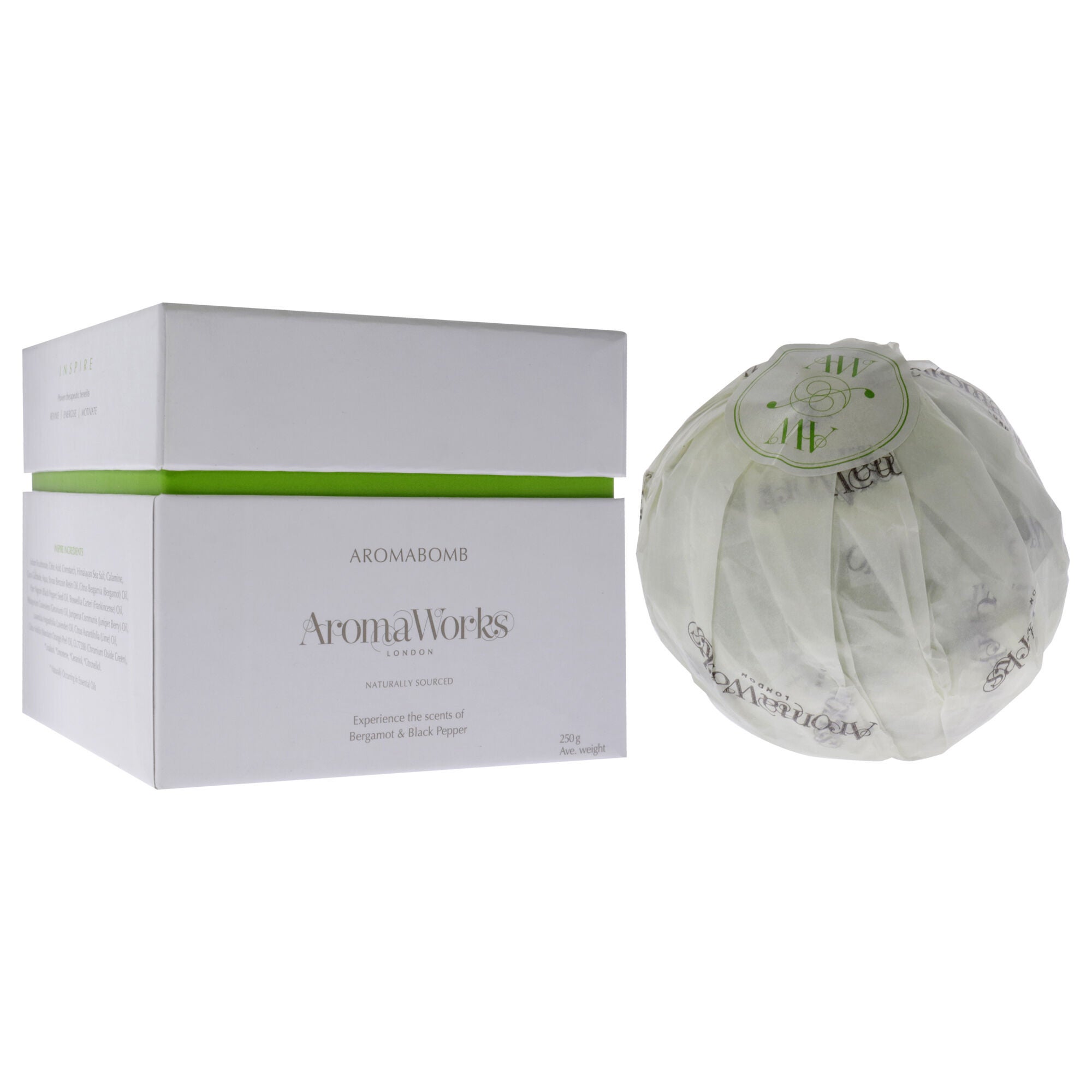 Inspire AromaBomb Single by Aromaworks for Unisex - 8.81 oz Bath Bomb, See Description, alternate image number 2