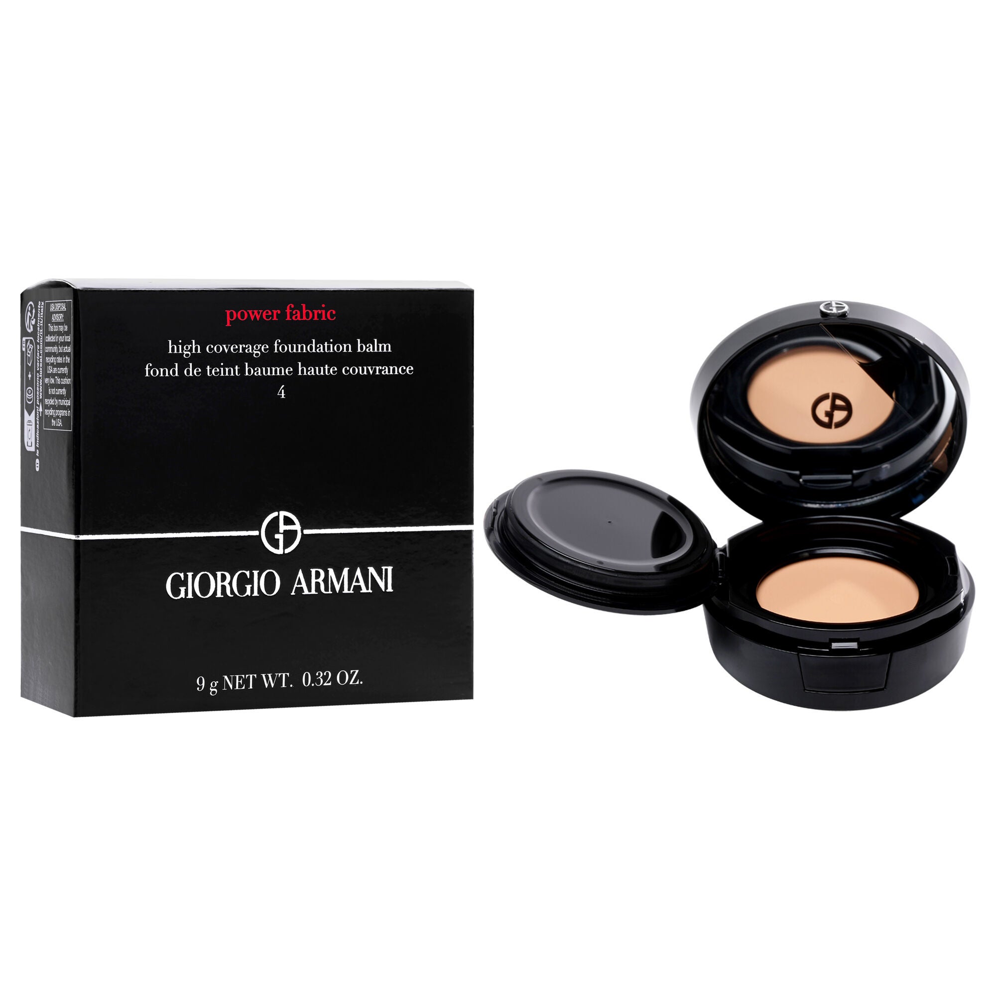Power Fabric High Coverage Foundation Balm - 04 Deauville by Giorgio Armani for Women - 0.32 oz Foundation, See Description, alternate image number 2