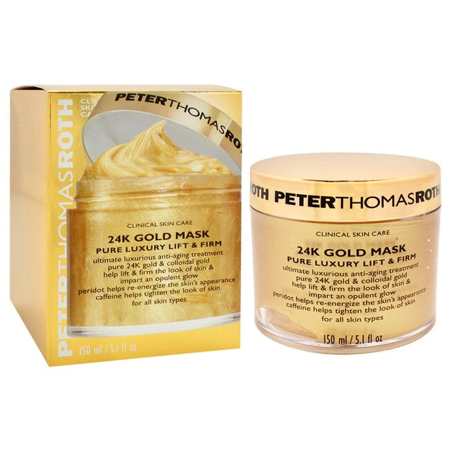 24K Gold Mask Pure Luxury Lift and Firm Mask by Peter Thomas Roth for Unisex - 5.1 oz Mask, NA, alternate image number null