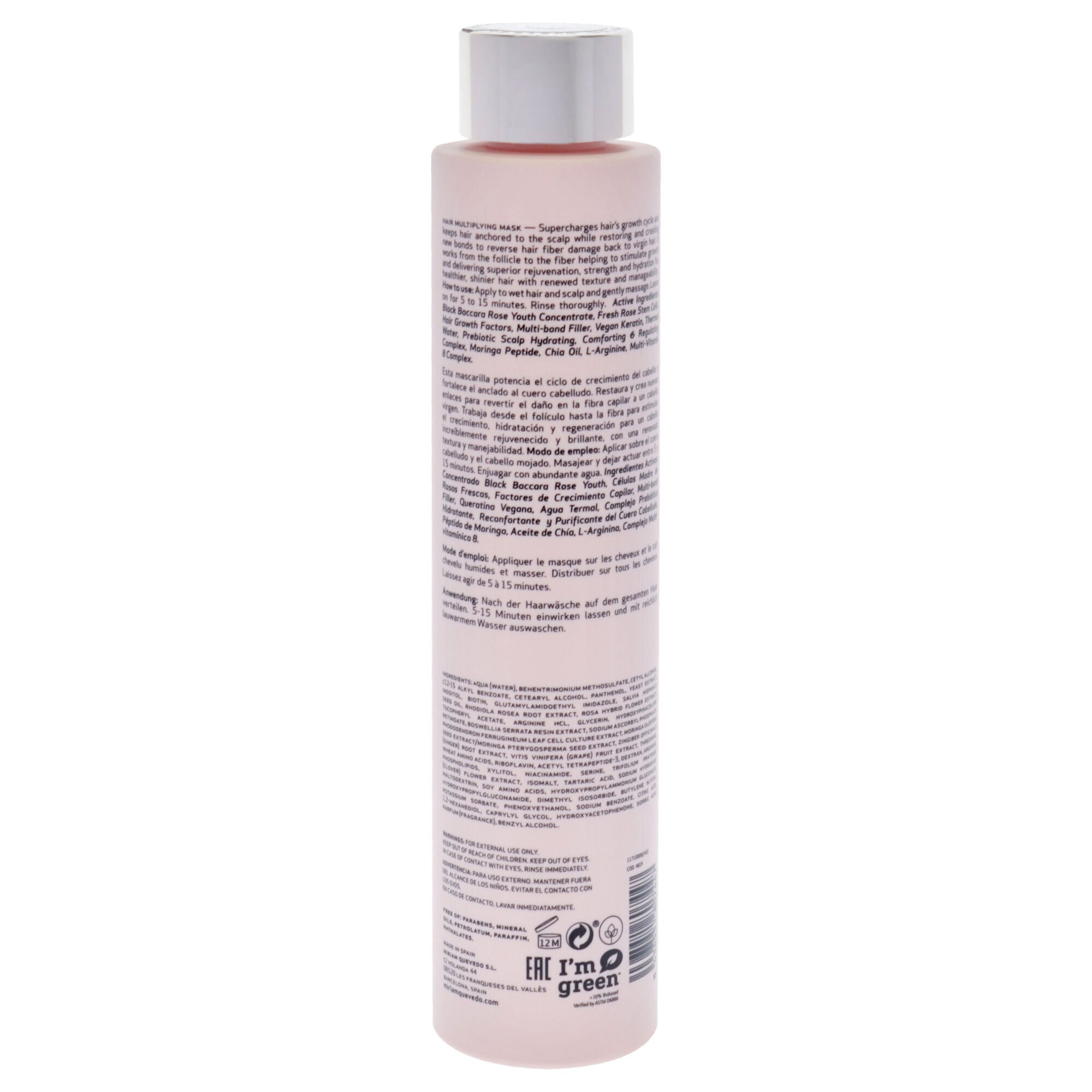 Black Baccara Hair Multiplying Mask by Miriam Quevedo for Unisex - 8.5 oz Mask, See Description, alternate image number 1
