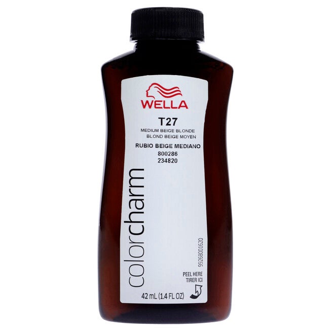 Color Charm Permanent Liquid Toner - T27 Medium Beige Blonde by Wella for Women - 1.4 oz Toner, NA, alternate image number null