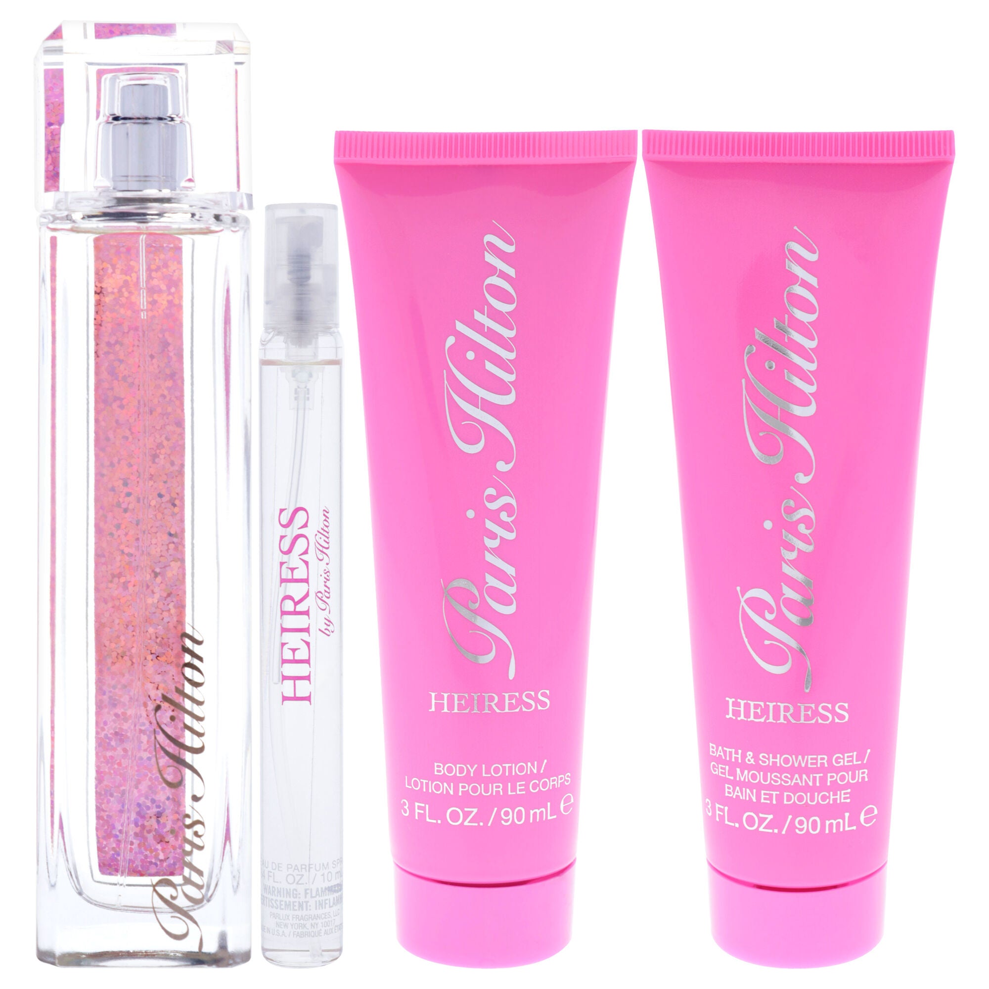 Heiress by Paris Hilton for Women - 4 Pc Gift Set 3.4oz EDP Spray, 0.34oz EDP Spray, 3oz Body Lotion, 3oz Bath & Shower Gel, See Description, alternate image number 4