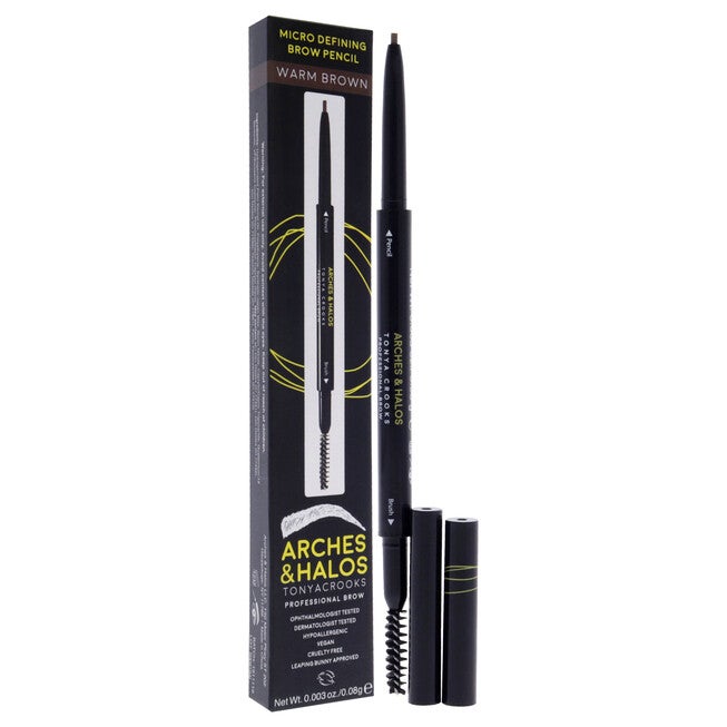 Micro Defining Brow Pencil - Warm Brown by Arches and Halos for Women - 0.003 oz Eyebrow Pencil, NA, alternate image number null