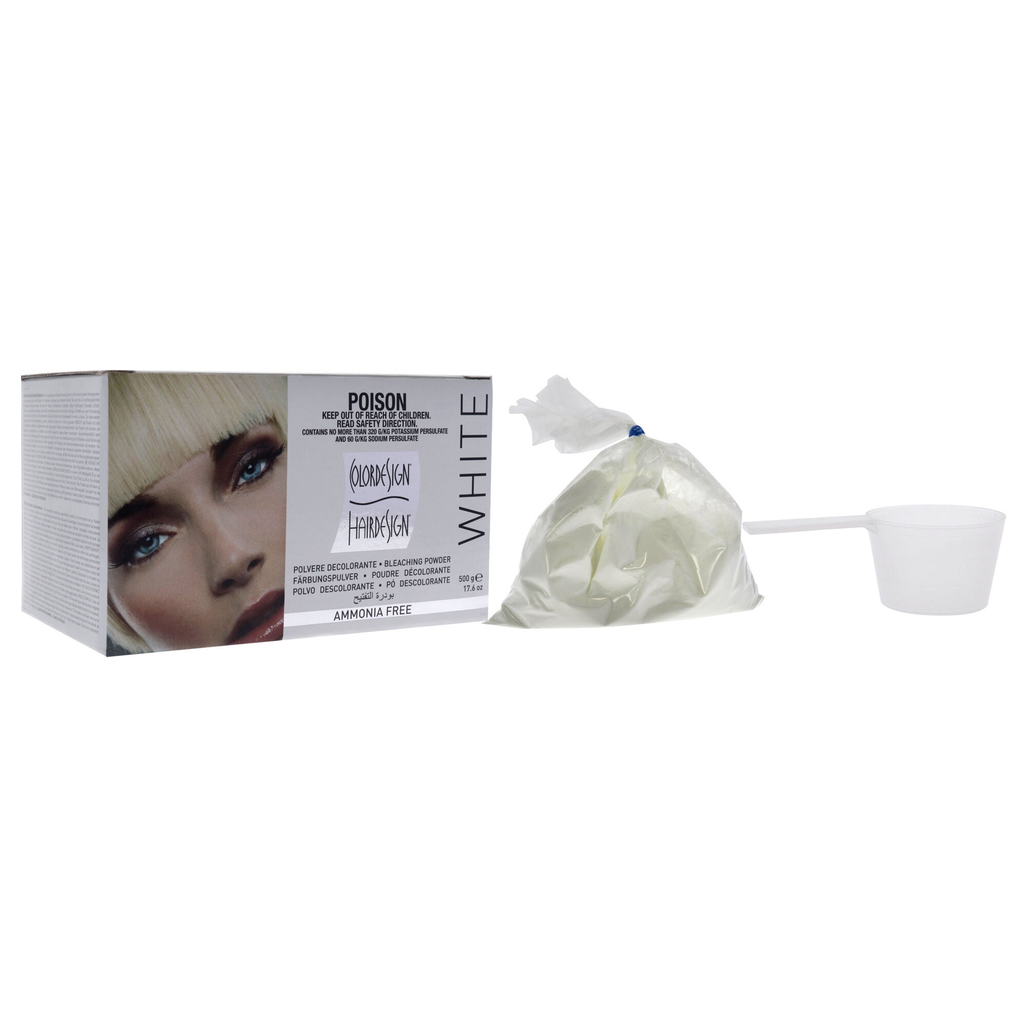 Powder Lightener Bleach - White by ColorDesign for Unisex - 17.6 oz Lightener, See Description, alternate image number 1