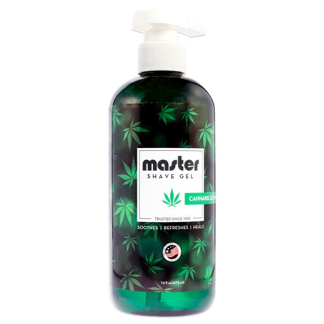 Cannabis Sativa Oil Shave Gel by Master Well Comb for Men - 16 oz Gel, NA, hi-res image number null