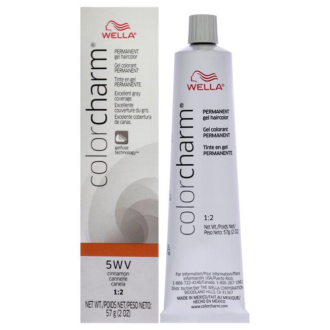 Color Charm Permanent Hair Color Gel - 5WV Cinnamon by Wella for Women - 2 oz Hair Color, NA, hi-res image number null