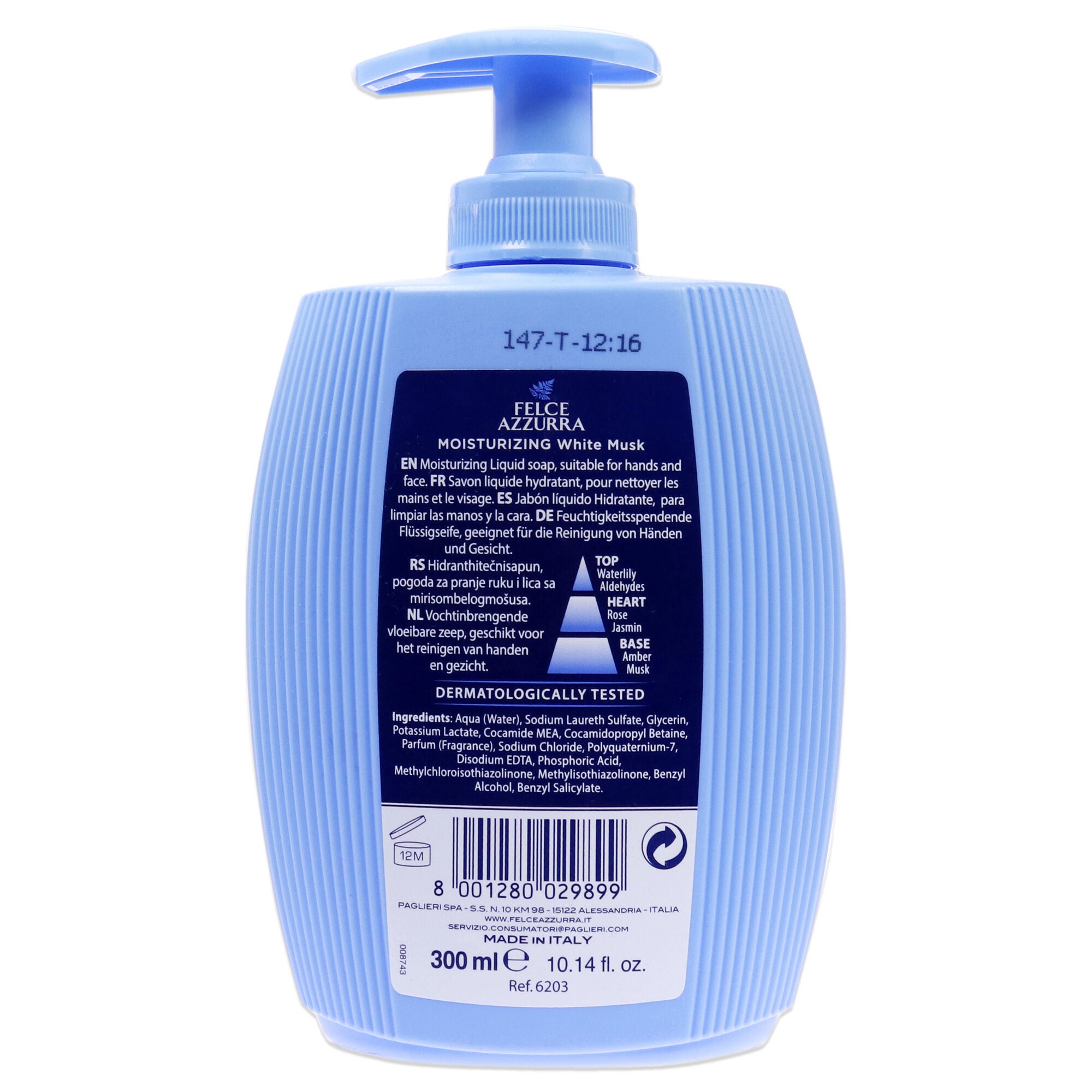 Moisturizing by Felce Azzurra for Unisex - 10.14 oz Liquid Soap, , alternate image number 3