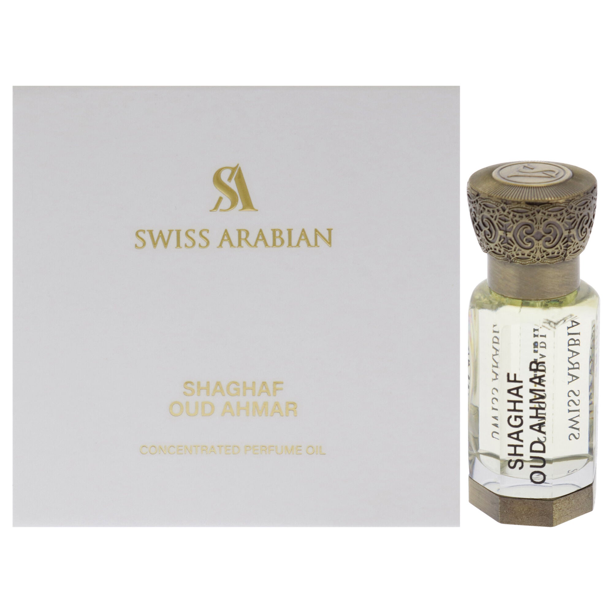Shaghaf Oud Ahmar by Swiss Arabian for Men - 0.4 oz Perfume Oil (Mini), See Description, hi-res image number 0