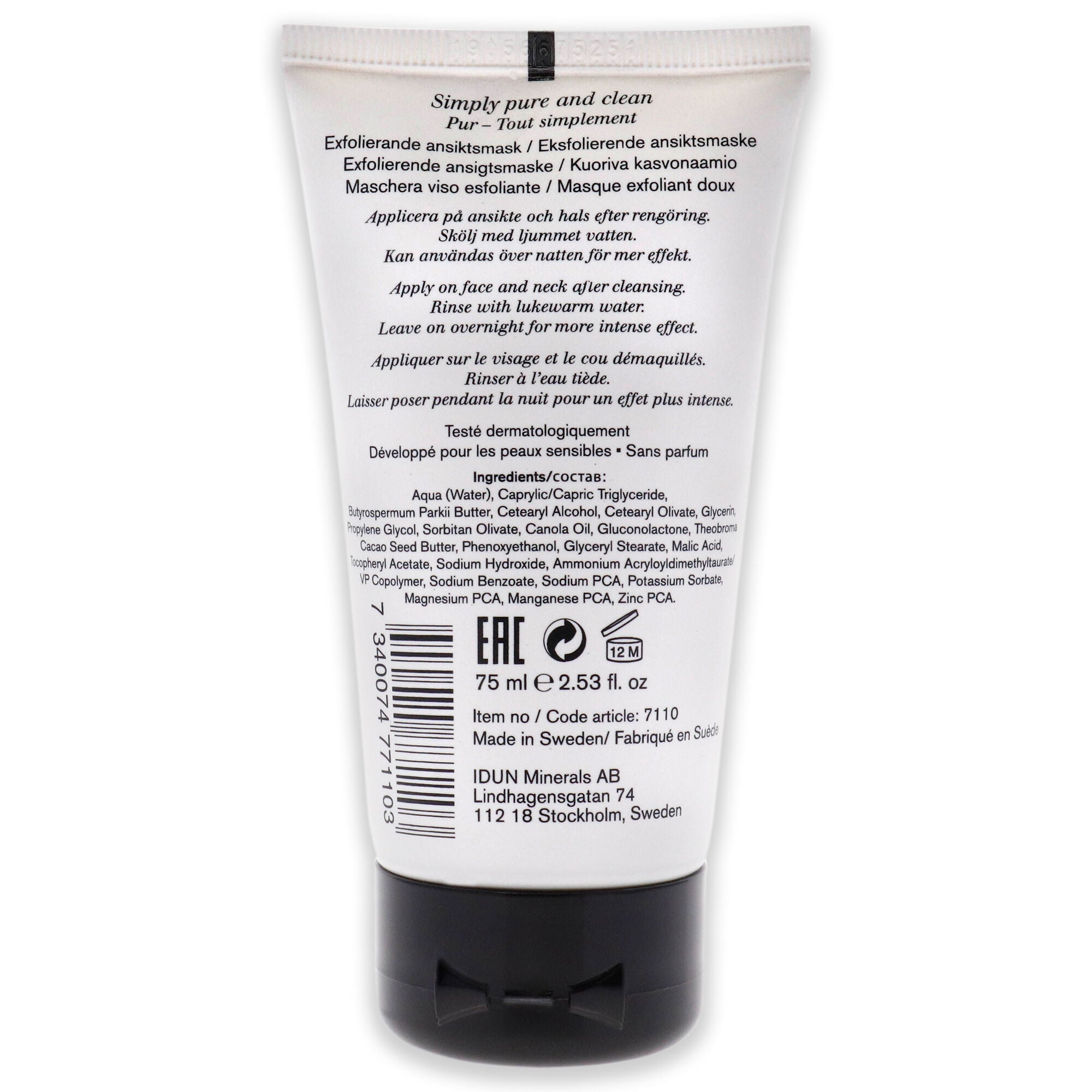 Gentle Face Peeling by Idun Minerals for Unisex - 2.53 oz Mask, , alternate image number 3