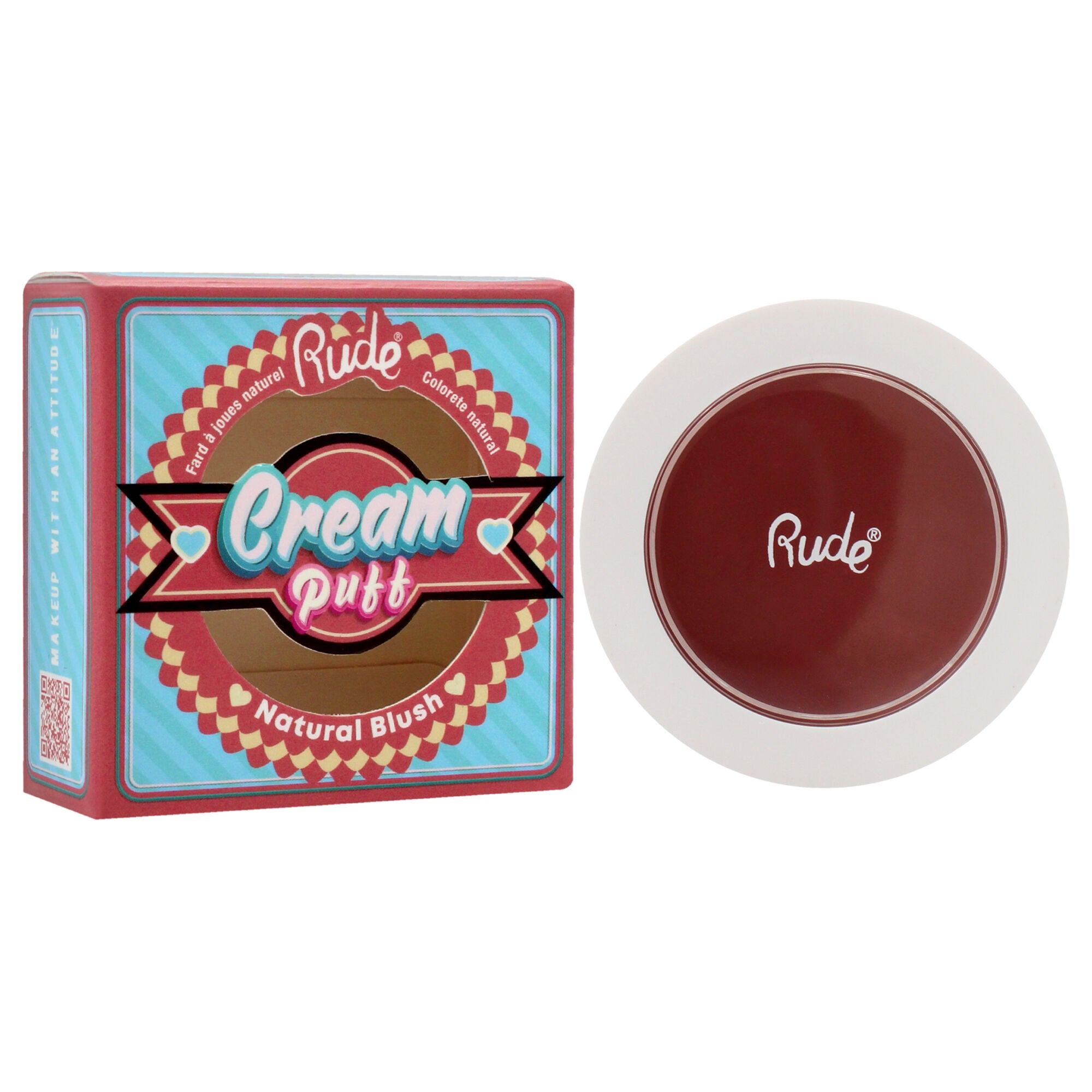 Cream Puff Natural Blush - Mochi by Rude Cosmetics for Women - 0.21 oz Blush, See Description, alternate image number 1