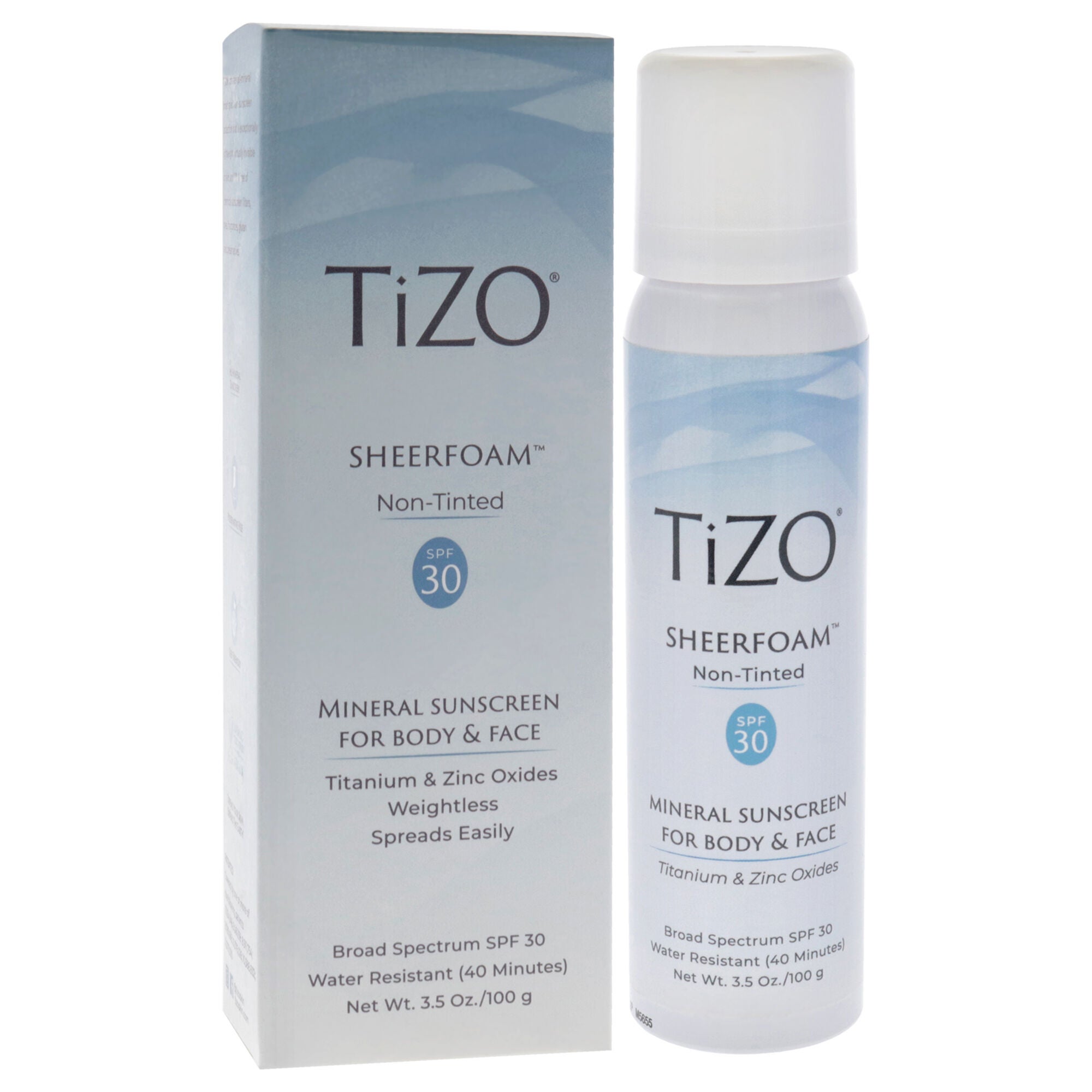 SheerFoam Body And Face Non-Tinted SPF 30 by Tizo for Unisex - 3.5 oz Sunscreen, See Description, alternate image number 2