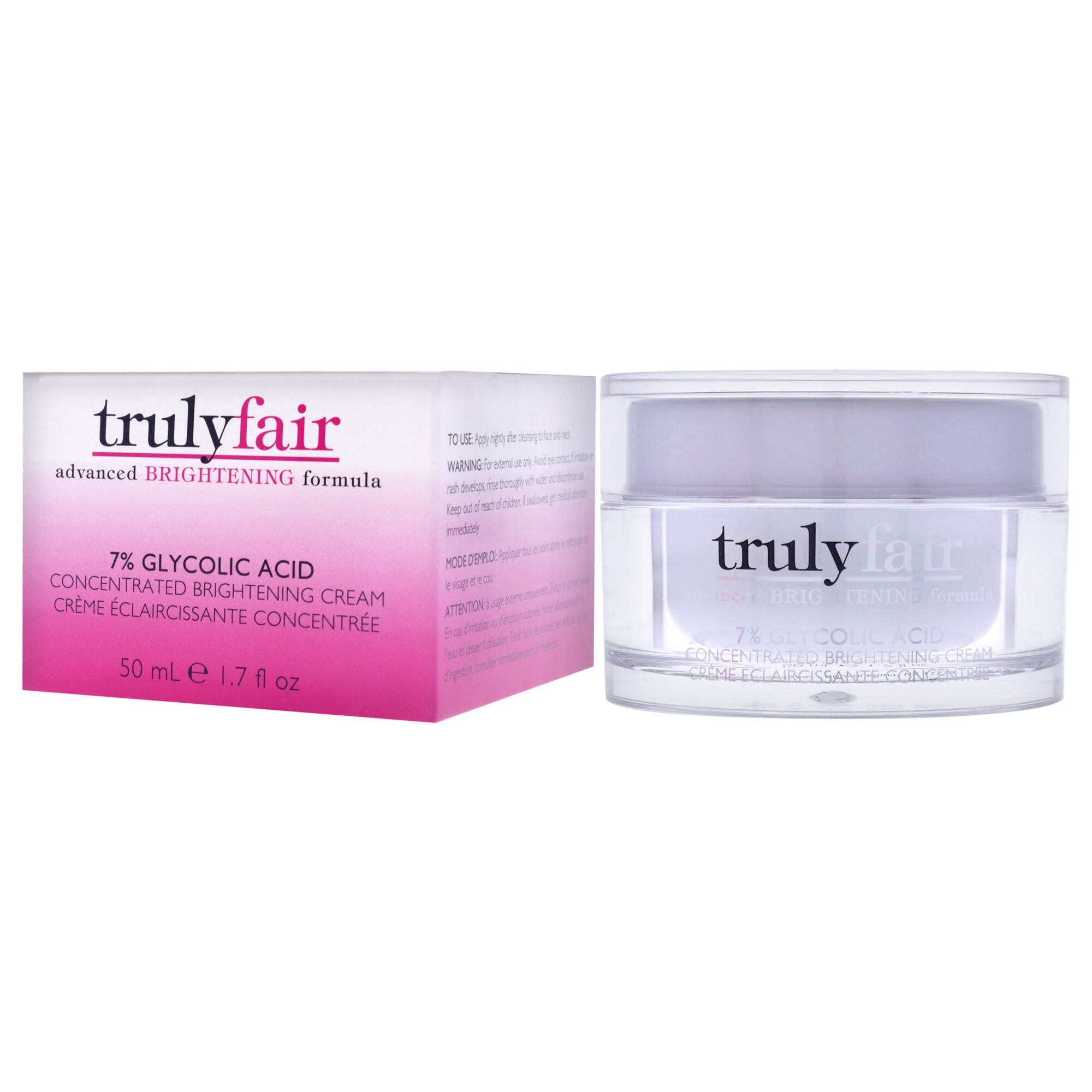 7 Percent Glycolic Acid Concentrated Brightening Cream by Truly Fair for Unisex - 1.7 oz Cream, See Description, alternate image number 2