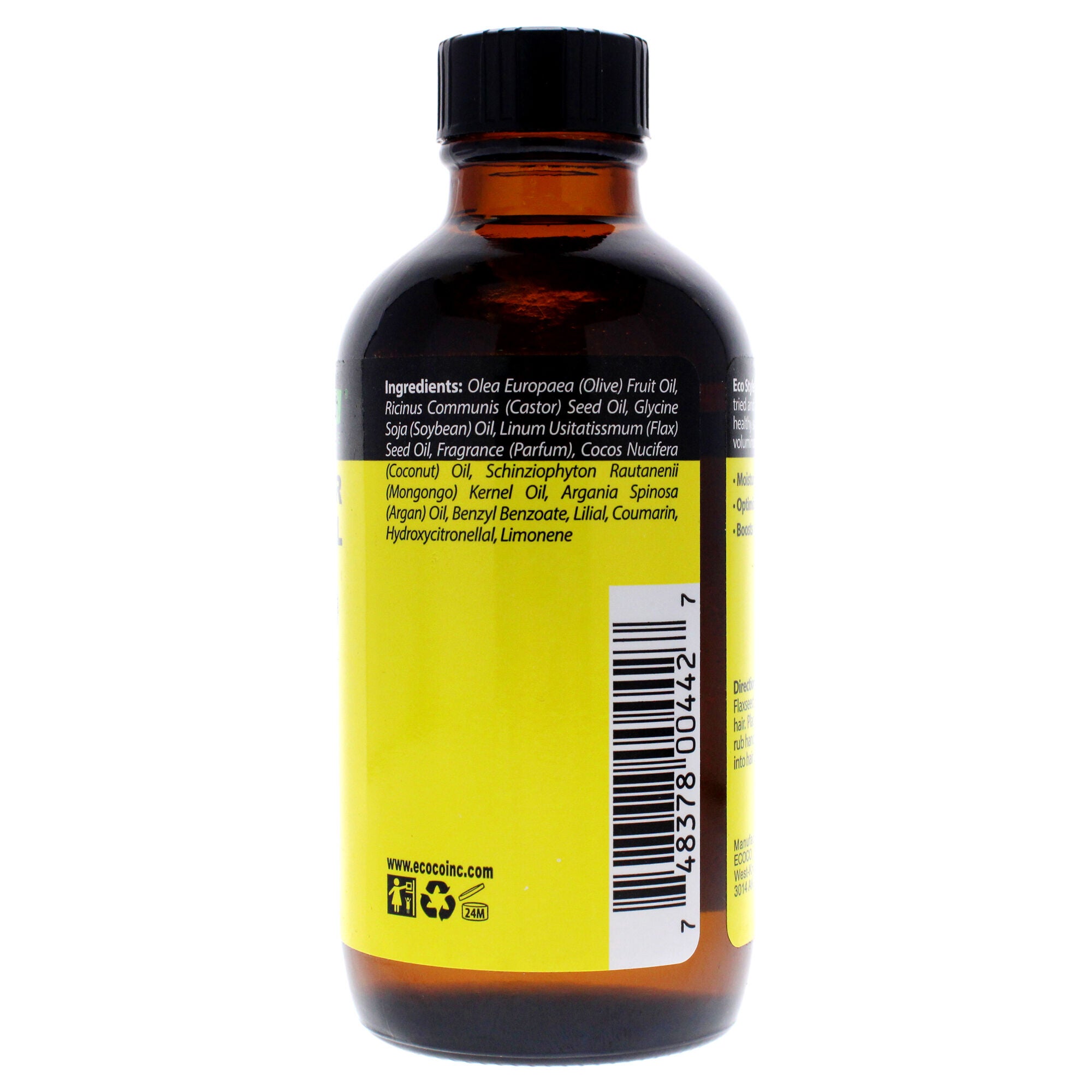 Eco Style Maximum Hair Growth Oil - Black Castor And Flaxseed by Ecoco for Unisex - 4 oz Oil, See Description, alternate image number 2