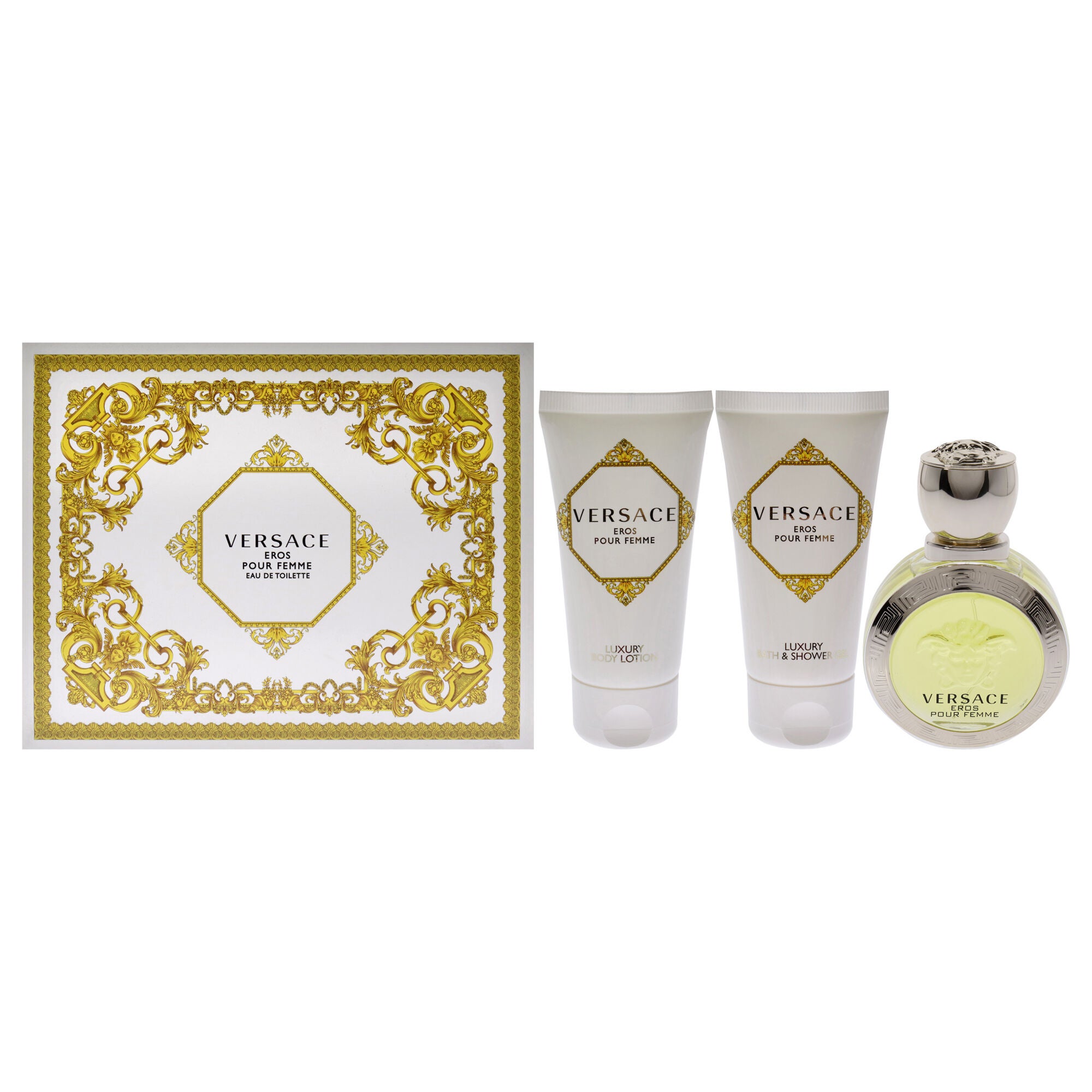 Versace Eros Pour Femme by Versace for Women - 3 Pc Gift Set 1.7oz EDT Spray, 1.7oz Luxury Bath Shower Gel, 1.7oz Luxury Body Lotion, , alternate image number 5