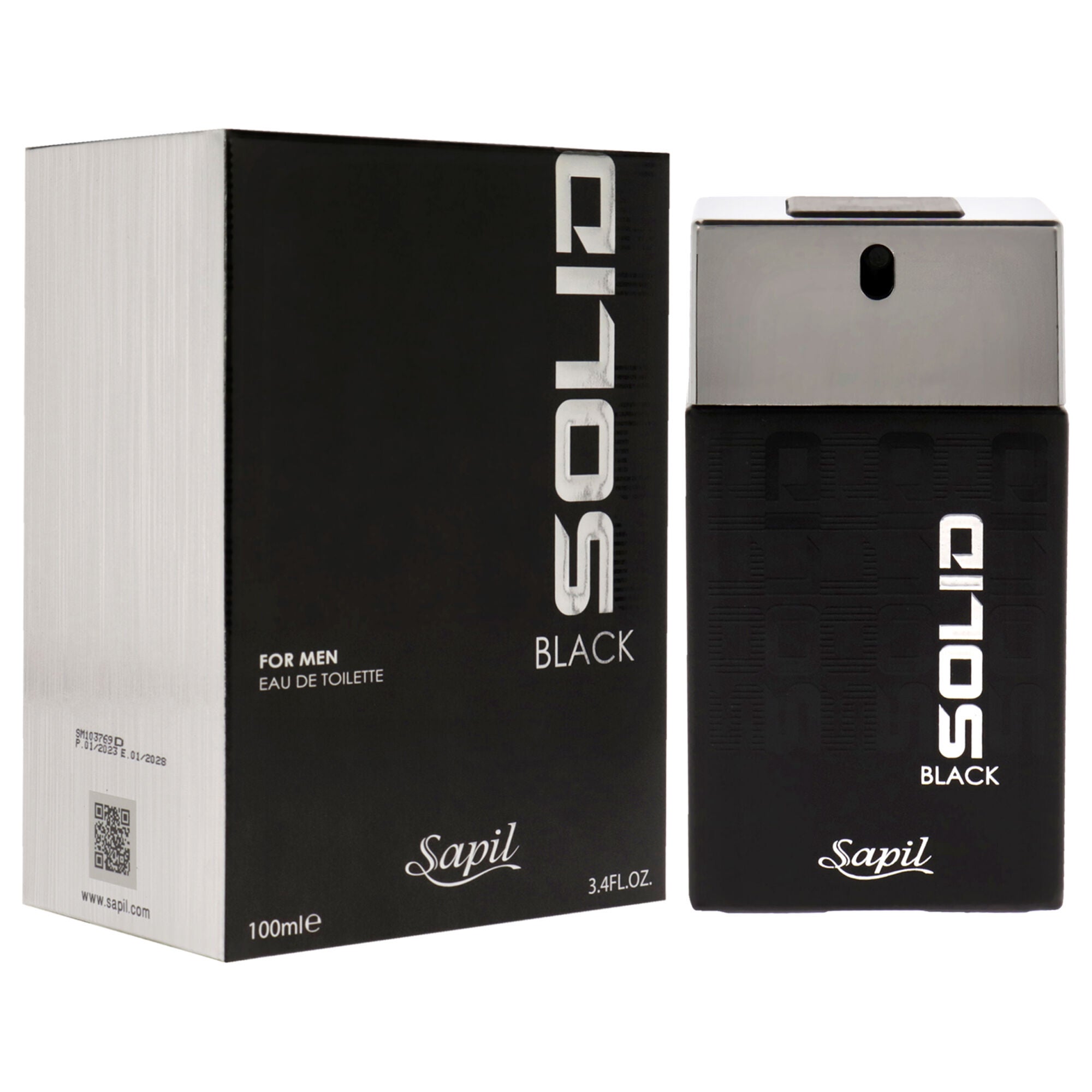 Solid Black by Sapil for Men - 3.4 oz EDT Spray, See Description, alternate image number 2