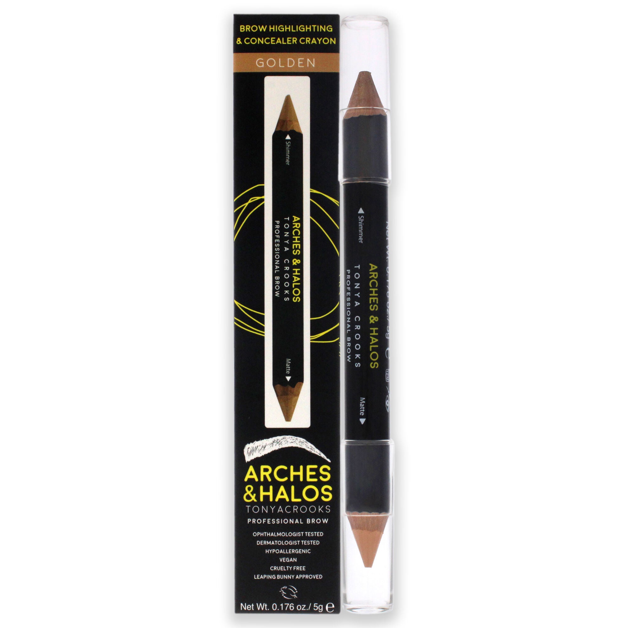 Brow Highlighting and Concealer Crayon - Golden by Arches and Halos for Women - 0.176 oz Highlighter, See Description, hi-res image number 0