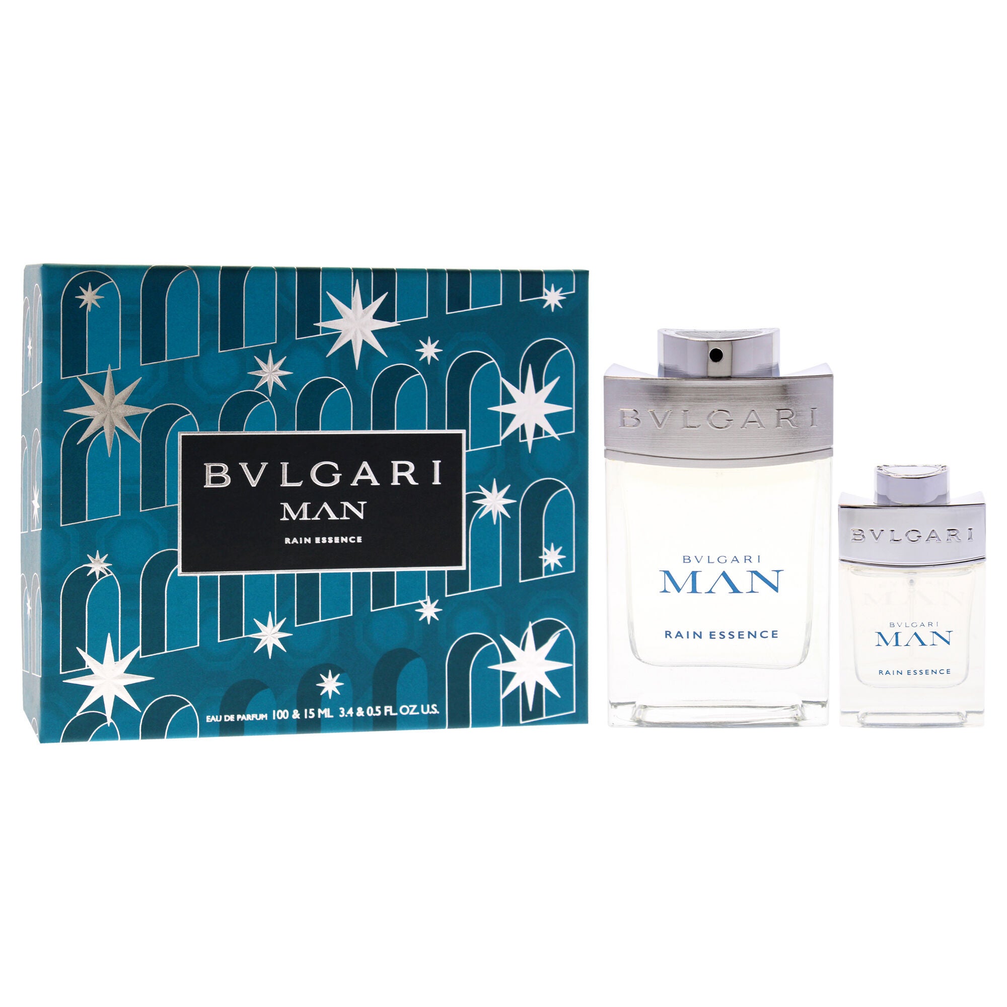 Bvlgari Man Rain Essence by Bvlgari for Men - 2 Pc Gift Set 3.3oz EDP Spray, 0.5oz EDP Spray, Clear, alternate image number 2
