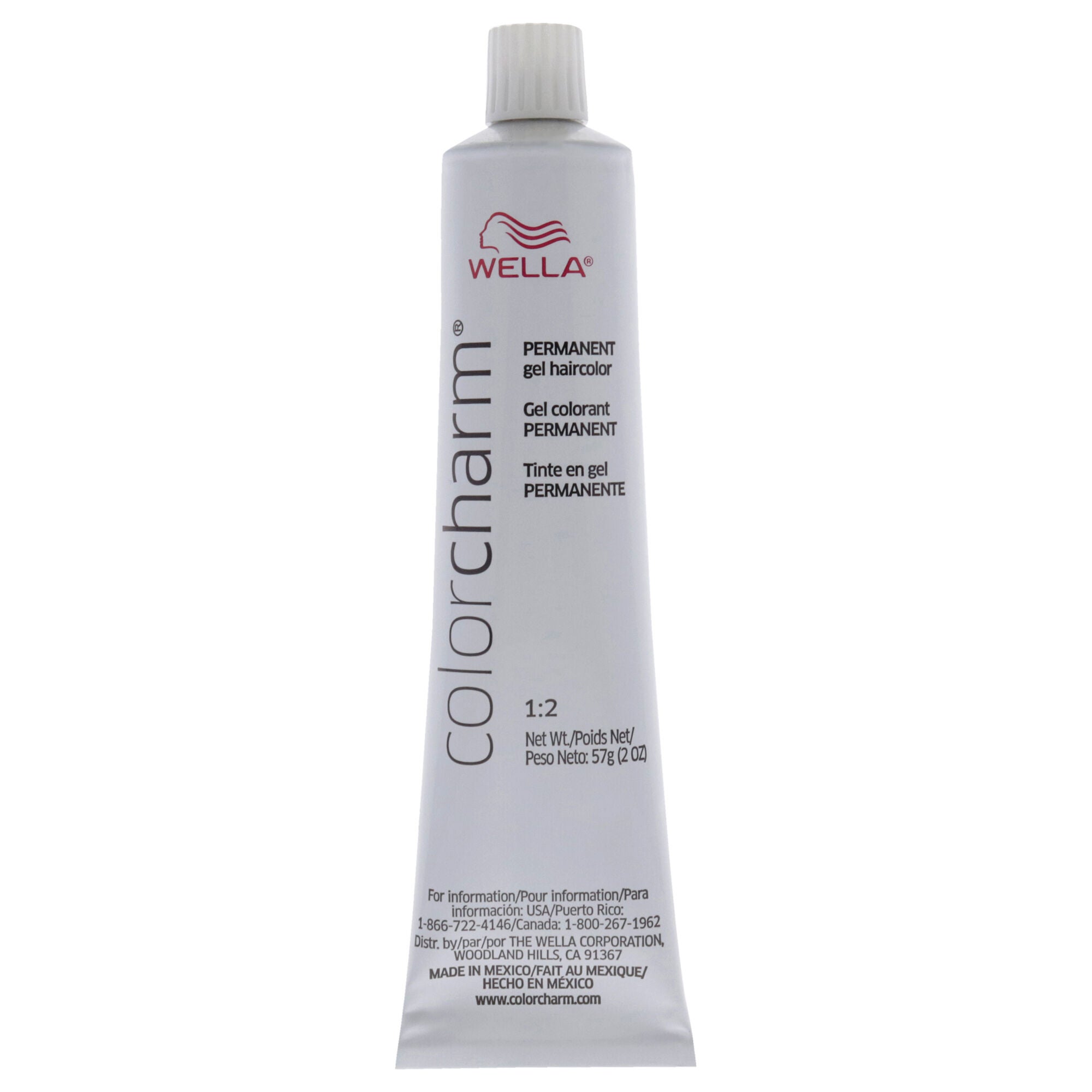 Color Charm Permanent Hair Color Gel - 7A 672 Medium Smokey Ash Blonde by Wella for Unisex - 2 oz Hair Color, Brown, alternate image number 1
