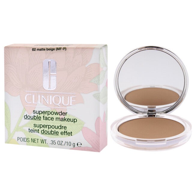 Superpowder Double Face Makeup - 02 Matte Beige (MF-P)-Dry Combination by Clinique for Women - 0.35 oz Powder, NA, alternate image number null