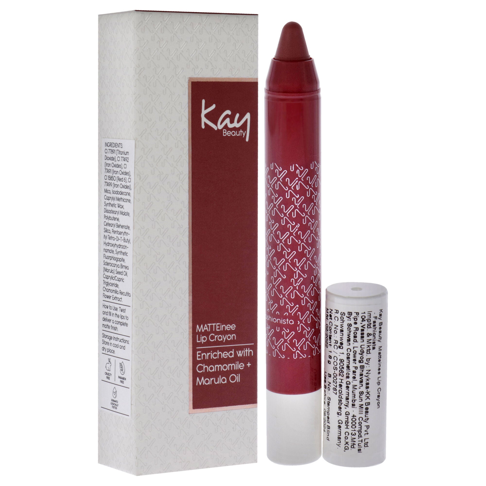 Matteinee Matte Lip Crayon Lipstick - Fashionista by Kay Beauty for Women - 0.06 oz Lipstick, , alternate image number 6