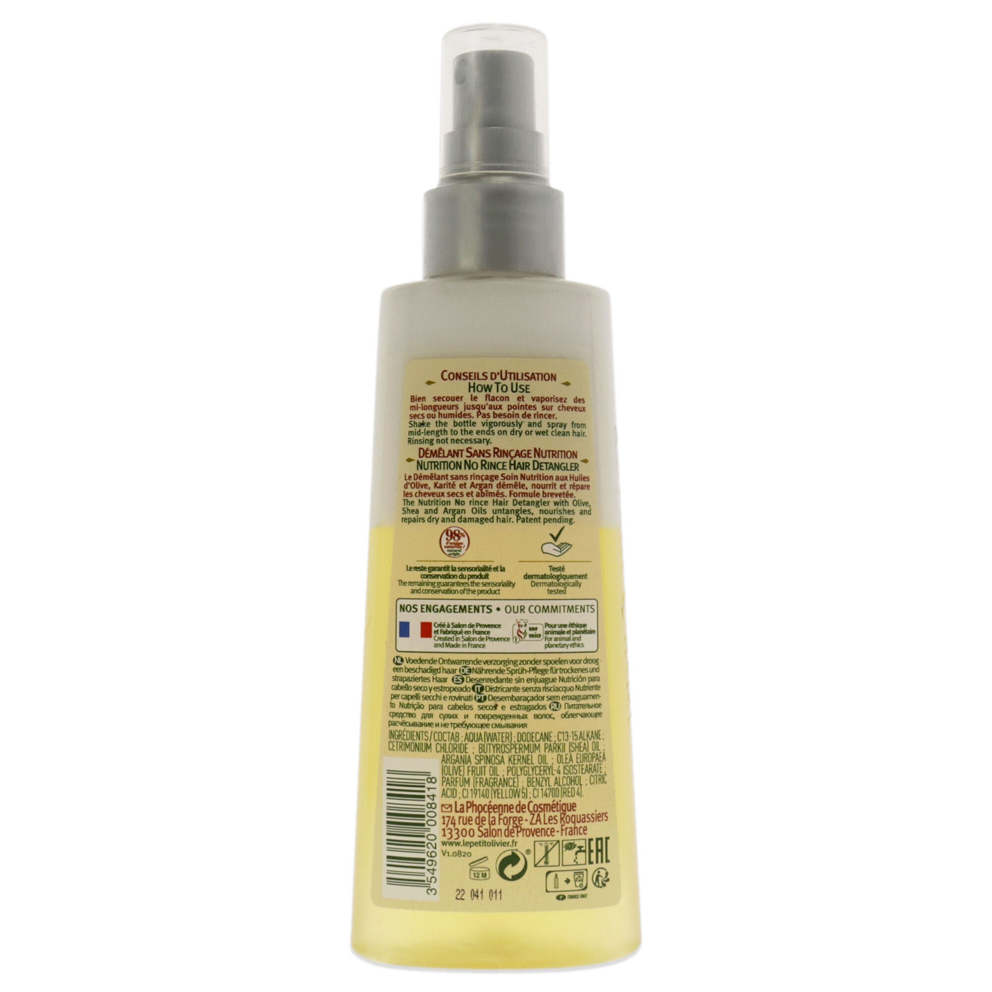 Nutrition No Rinse Hair Detangler by Le Petit Olivier for Unisex - 5.07 oz Detangler, See Description, alternate image number 1