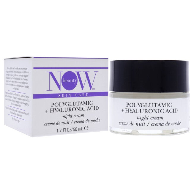 Polyglutamic Plus Hyaluronic Acid Night Cream by NOW Beauty for Unisex - 1.7 oz Cream, NA, alternate image number null