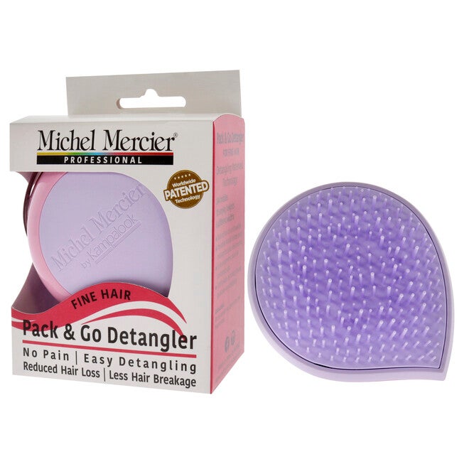 Pack and Go Detangler Fine Hair - Purple-Pink by Michel Mercier for Unisex - 1 Pc Hair Brush, , alternate image number null