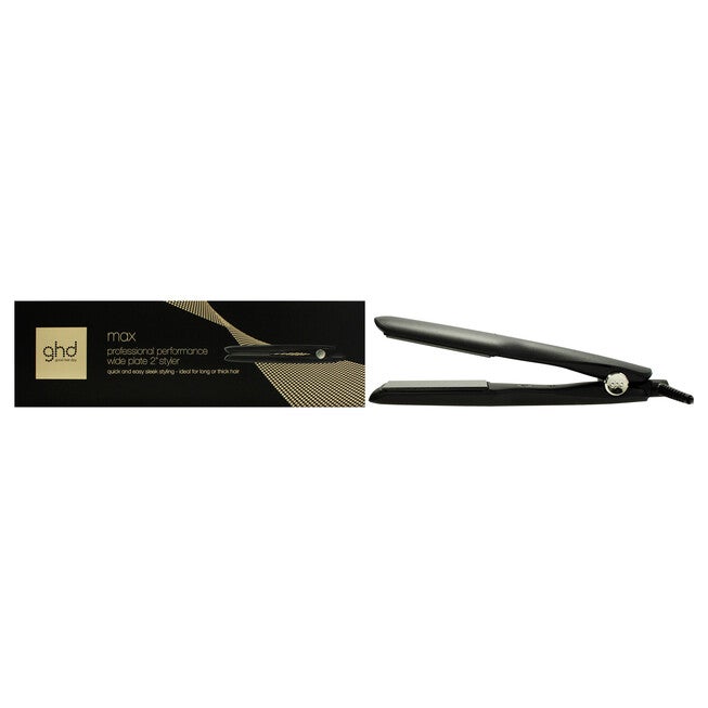 GHD Max Wide Plate Styler - Black by GHD for Unisex - 2 Inch Flat Iron, NA, hi-res image number null
