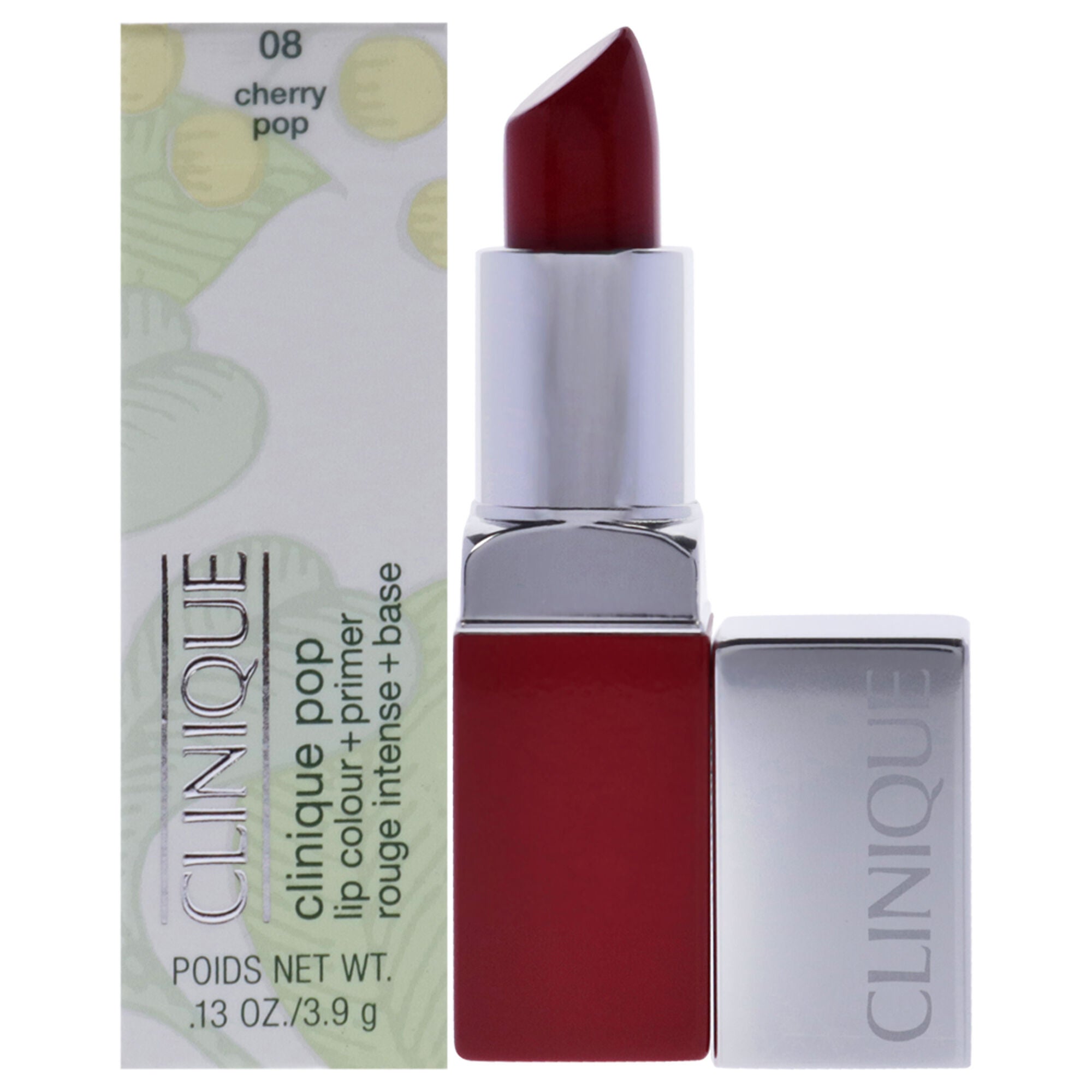 Clinique Pop Lip Colour Plus Primer - 08 Cherry Pop by Clinique for Women - 0.13 oz Lipstick, See Description, hi-res image number 0