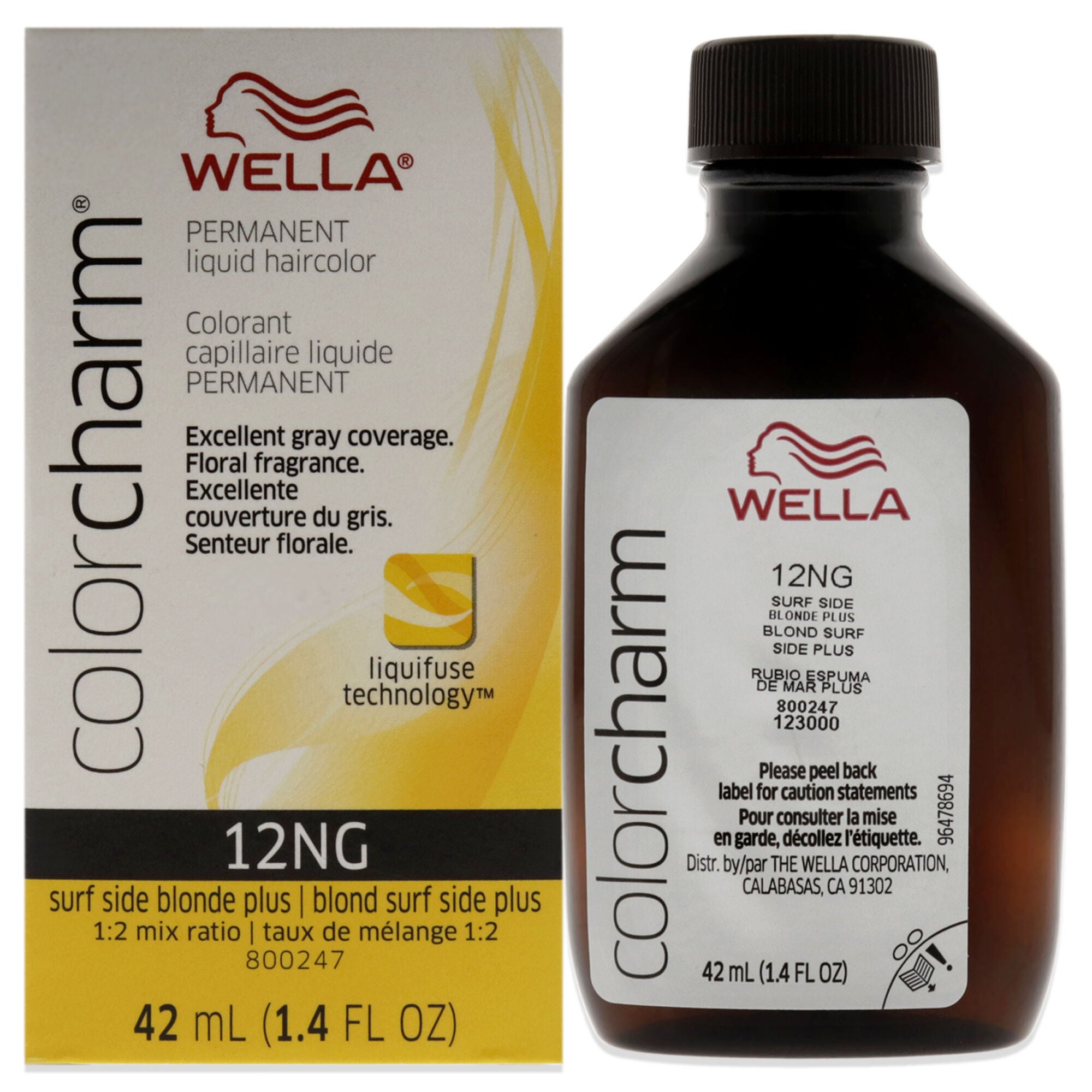 Color Charm Permanent Liquid Haircolor - 12NG Surf Side Blonde Plus by Wella for Unisex - 1.4 oz Hair Color, See Description, hi-res image number 0