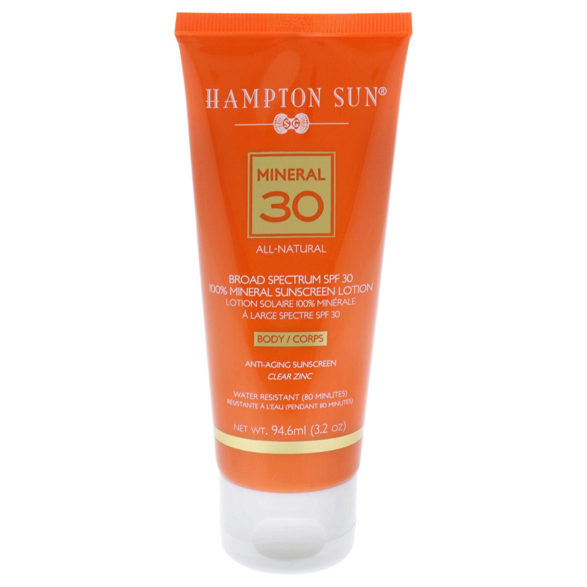 Mineral Sunscreen Anti-Aging Lotion SPF 30 by Hampton Sun for Unisex - 3.2 oz Sunscreen, See Description, hi-res image number 0