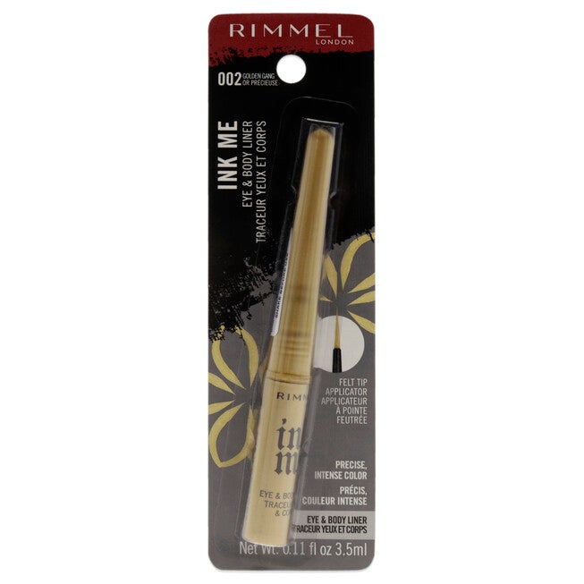 Ink Me Eyes and Body - 002 Gold by Rimmel London for Women - 0.11 oz Eyeliner, , alternate image number null