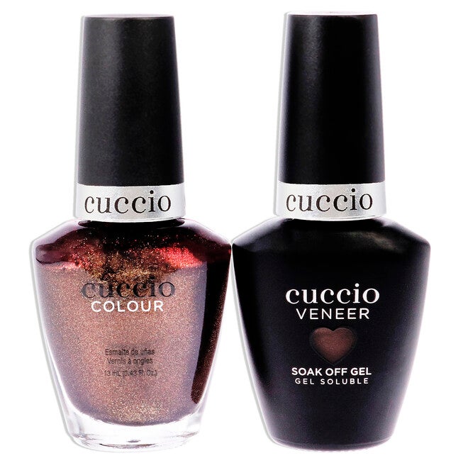 Match Makers Set - Brownie Points by Cuccio Colour for Women - 2 Pc 0.44oz Veneer Soak Of Gel Nail Polish, 0.43oz Colour Nail Polish, NA, alternate image number null