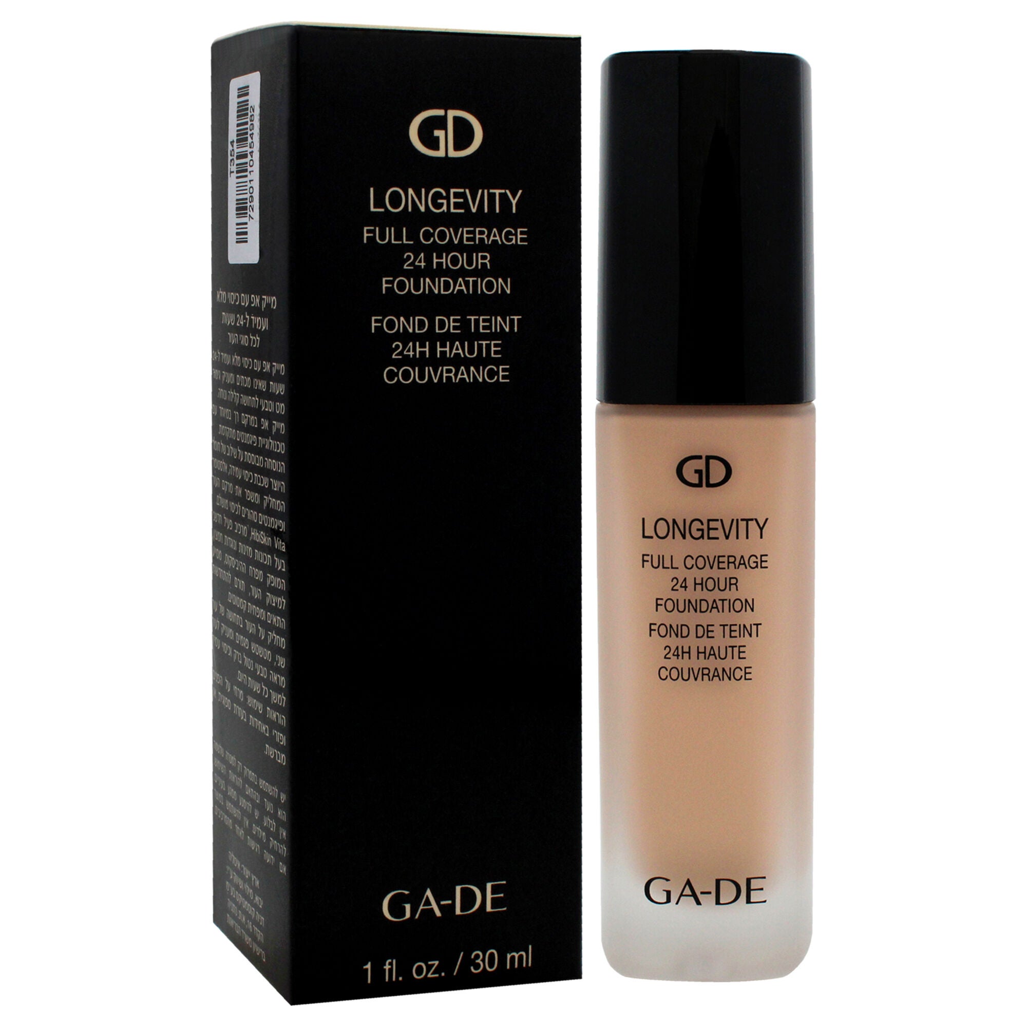 Longevity Full Coverage 24Hr Foundation - 550 Fair Neutral by GA-DE for Women - 1 oz Foundation, See Description, alternate image number 1